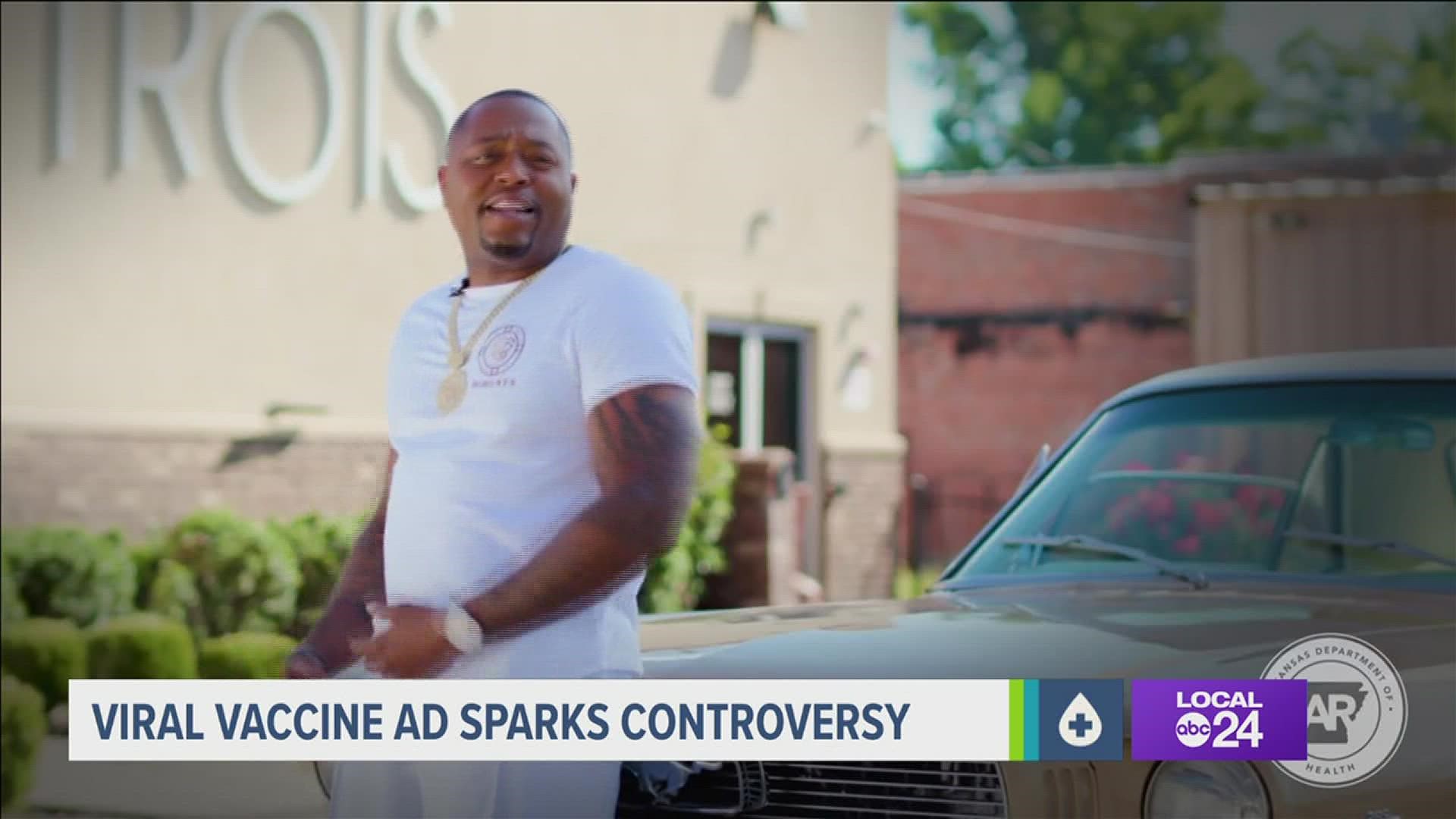 The PSA shows a Black self-proclaimed hustler who said he got vaccinated because he "sell things." The company said he doesn't represent the entire black community.