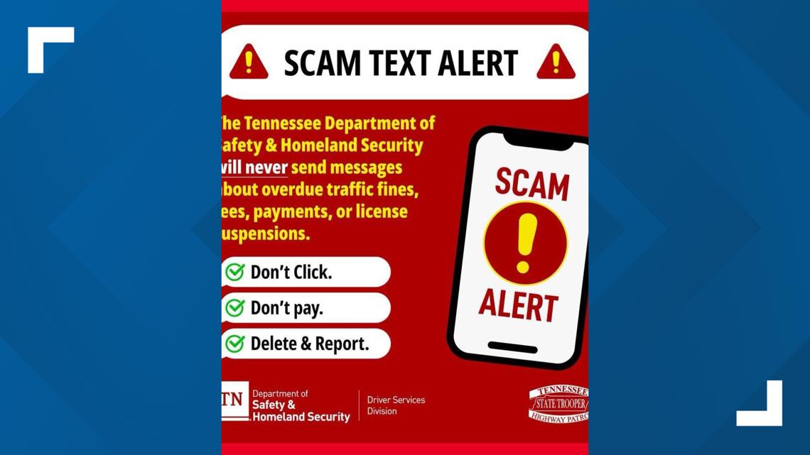 Tennessee Highway Patrol warns of new text scam
