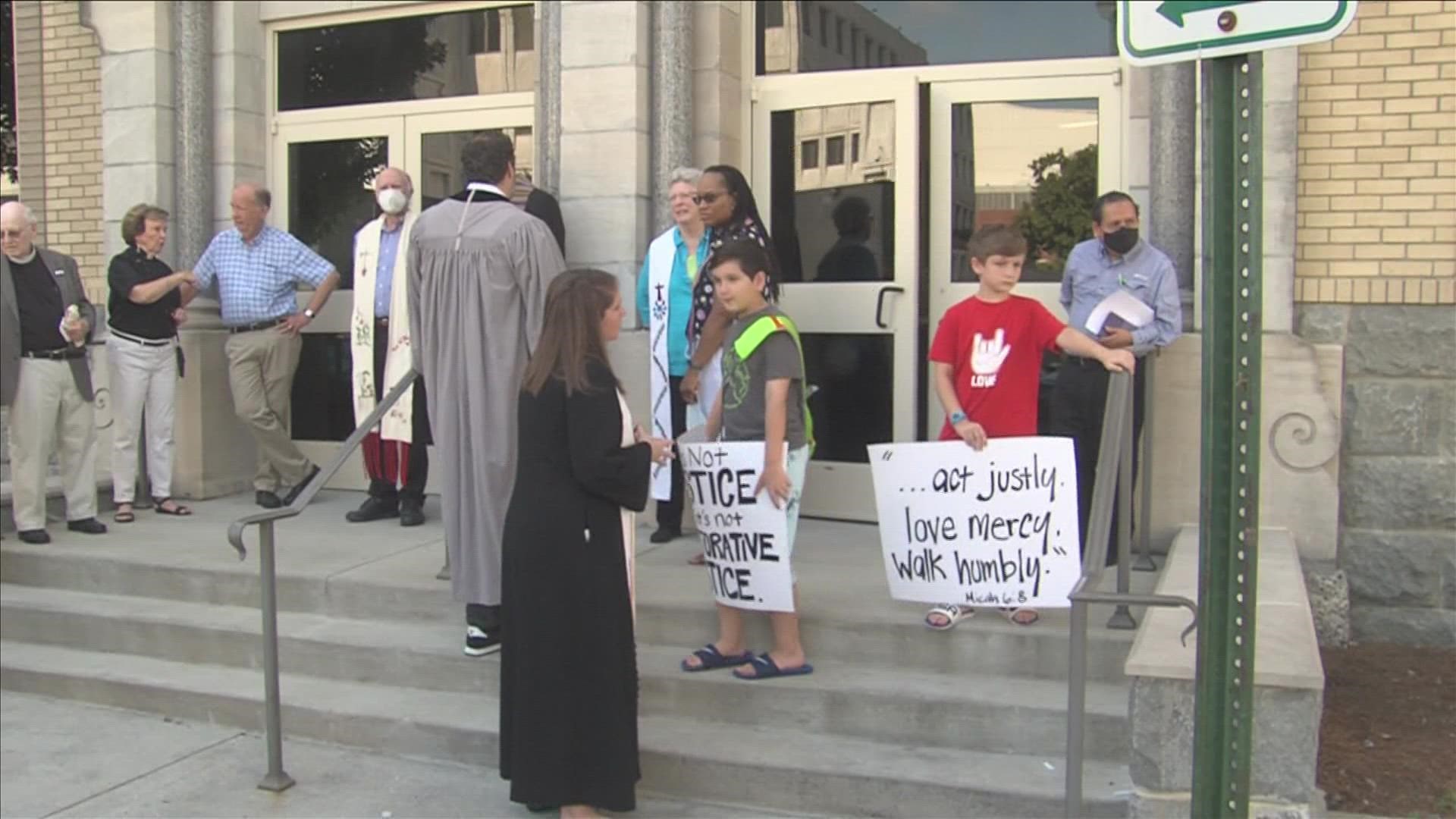 The clergy who spoke Tuesday said they wrote to Shelby County District Attorney General Amy Weirich about the issue.