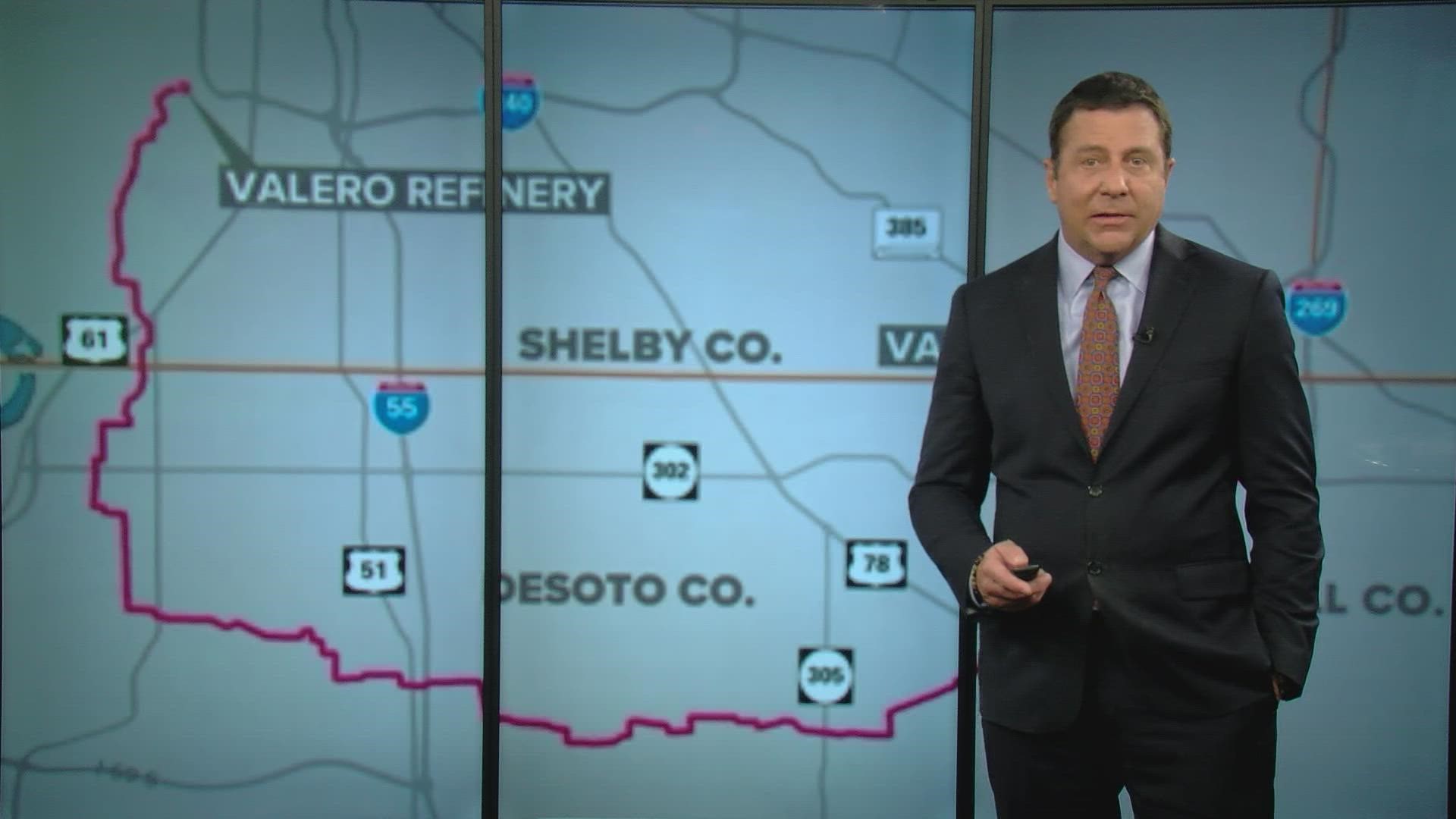 The proposed pipeline would connect the Valero refinery in southwest Memphis to the company's terminal just outside Collierville in Marshall County.