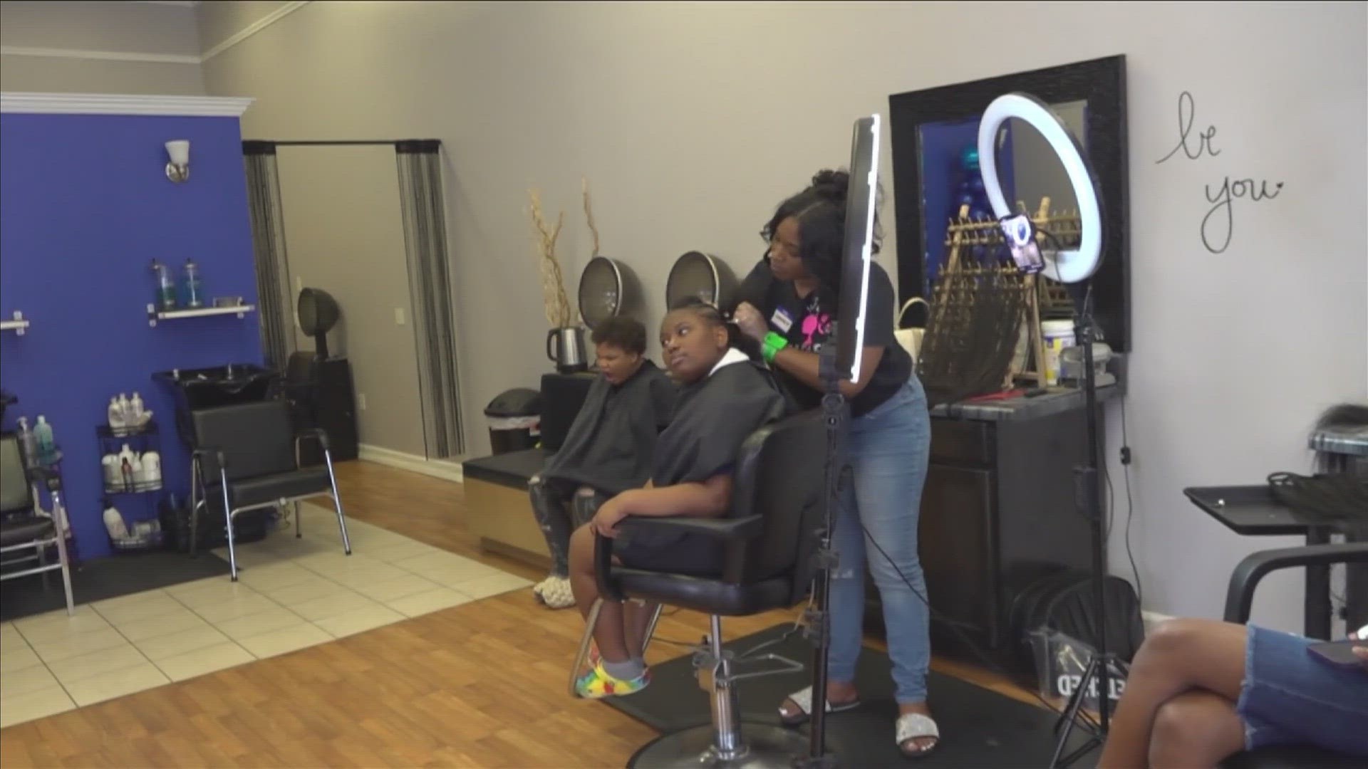 Hair Angel Love Salon hosted a back-to-school event providing life lessons as well as haircuts.