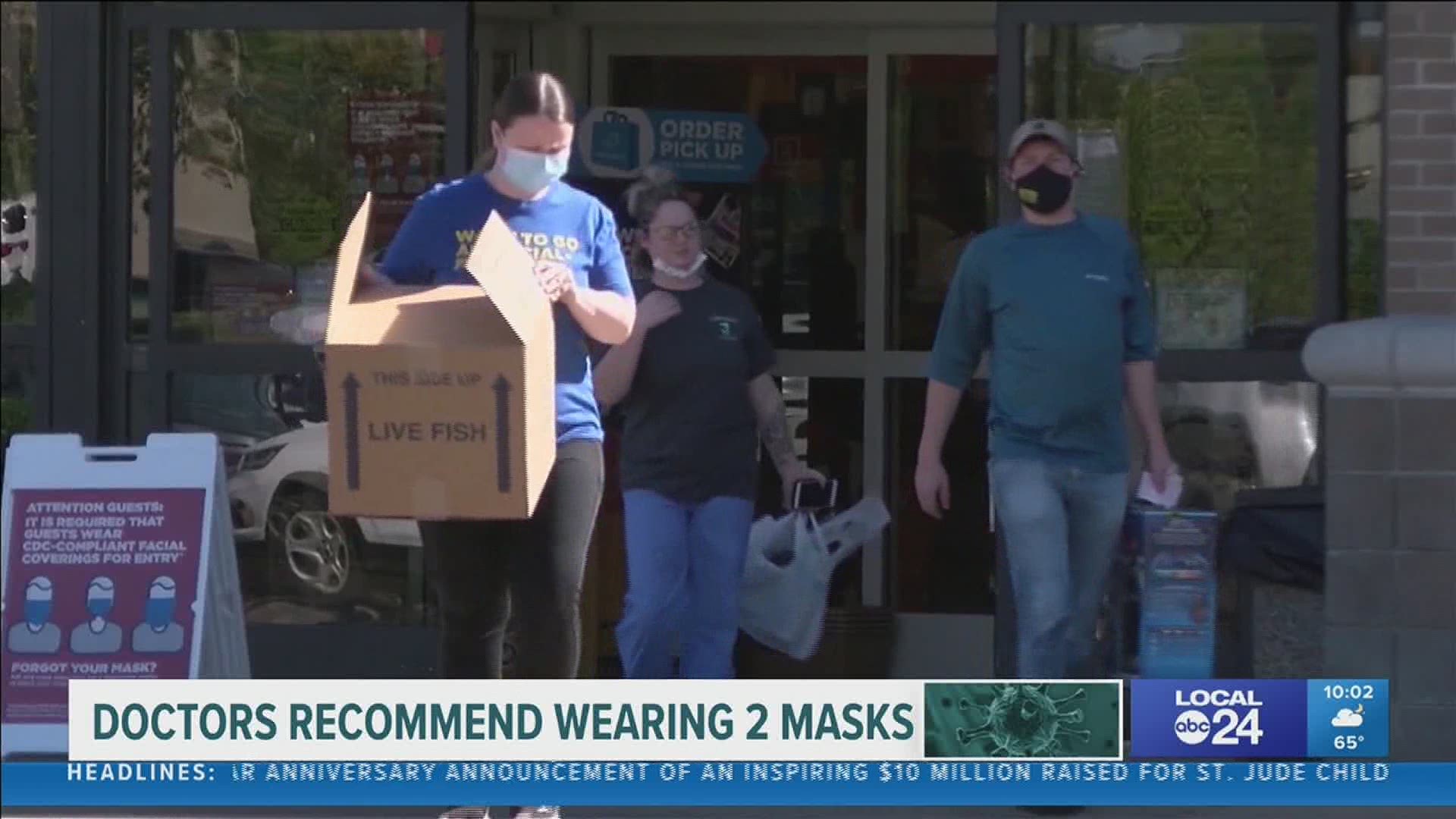 Top infectious disease specialist Dr. Anthony Fauci said two masks are likely more effective.