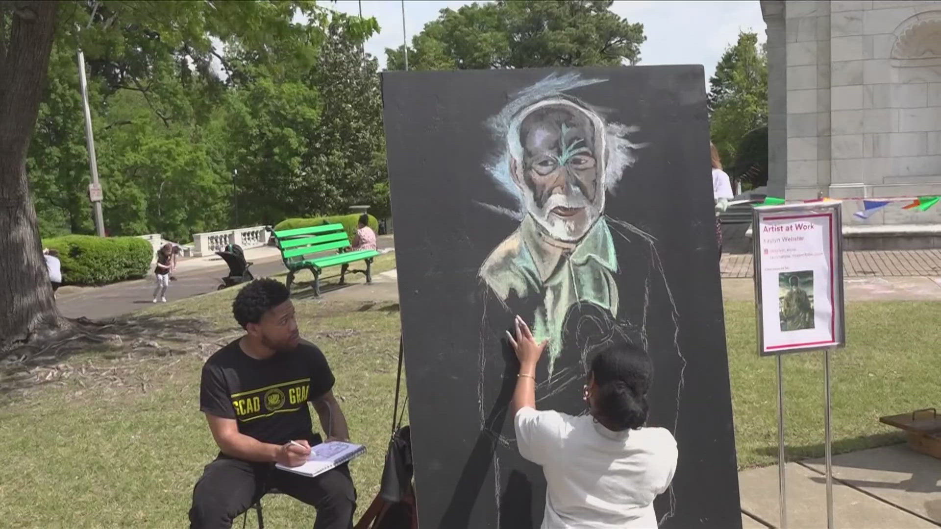 Community members joined local artists to transform the Brooks Museum's plaza.