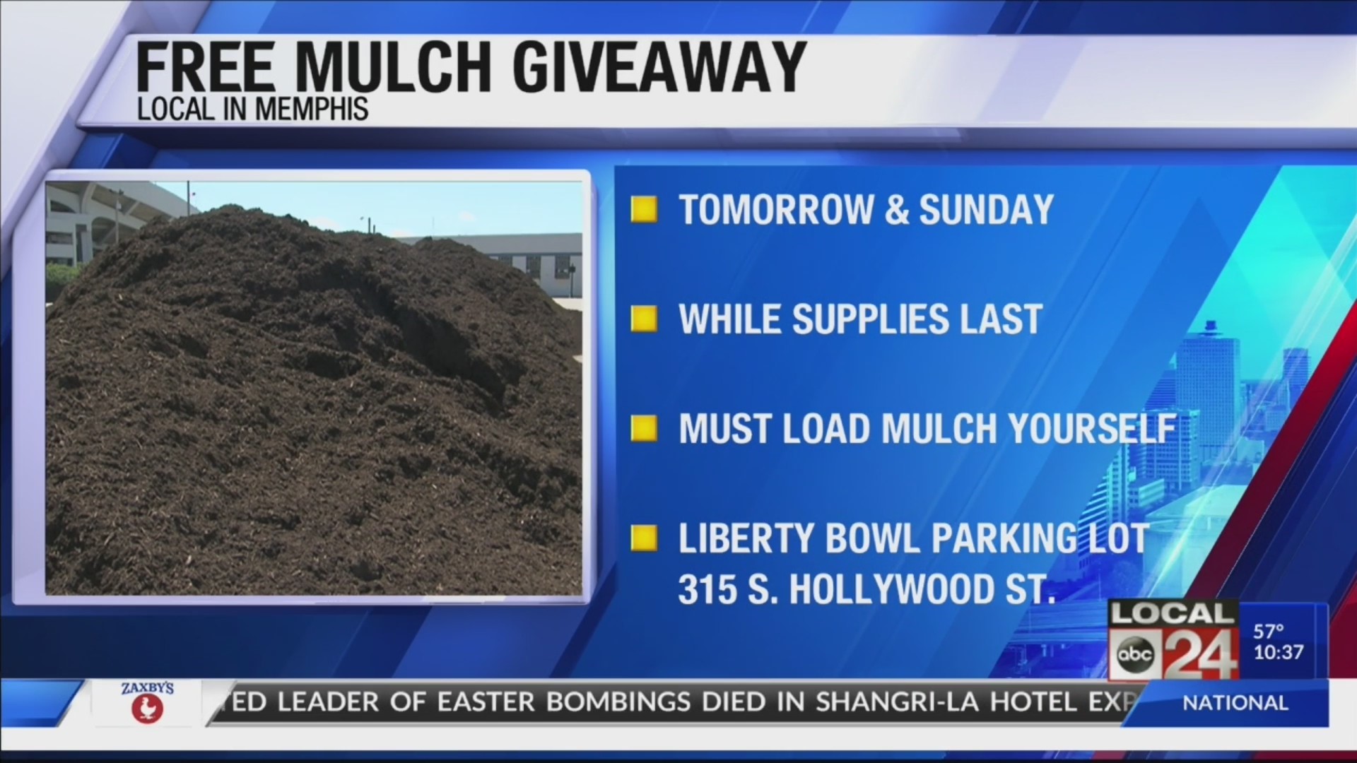 Free mulch for Memphis residents this weekend