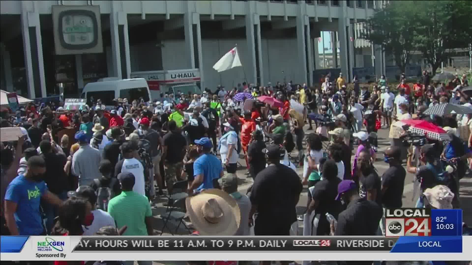 local leaders gather for prayer walk in downtown memphis