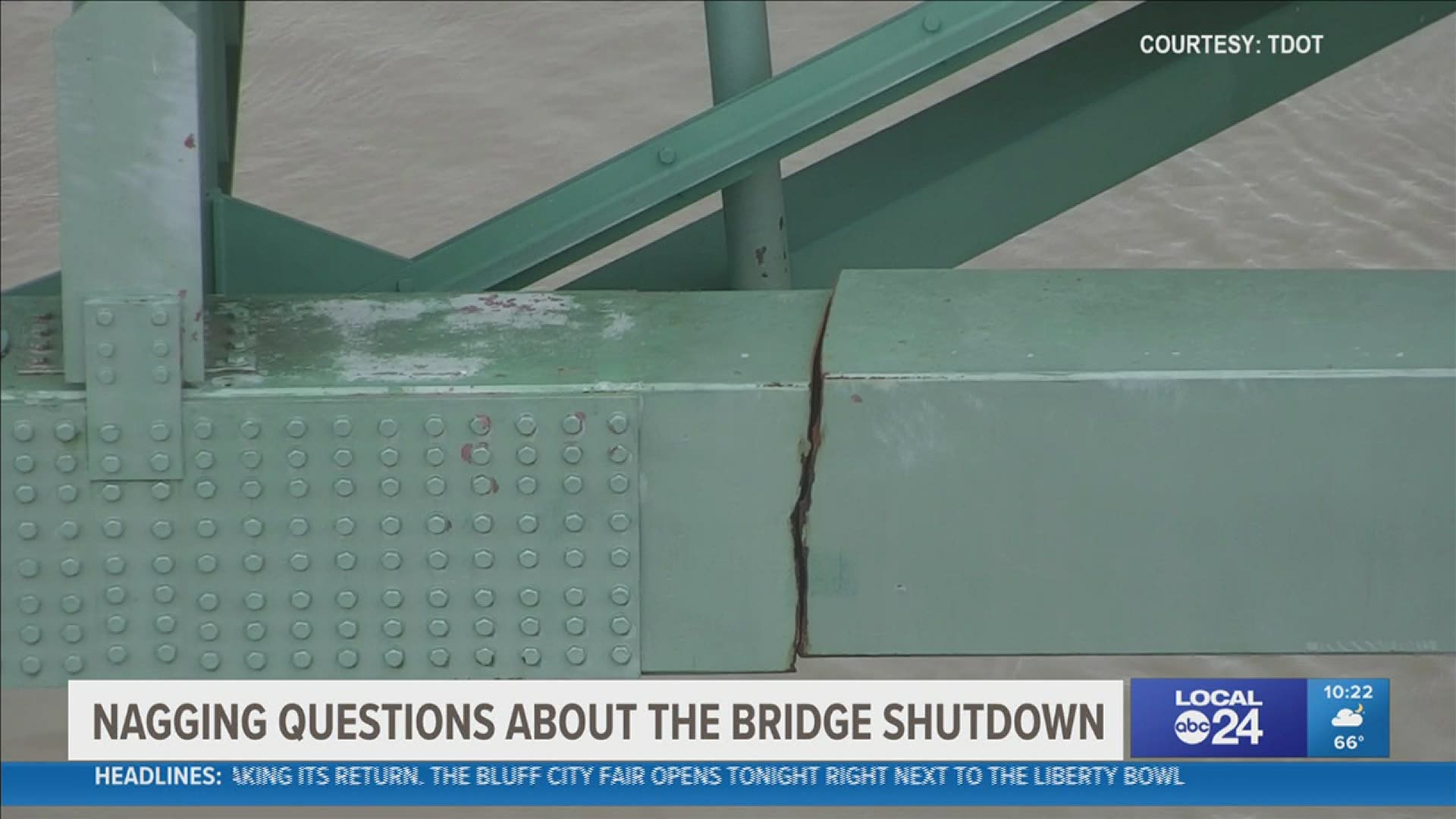 “Are you concerned, like I am, that damage on the bridge was spotted two years ago, and no action was taken until this week's inspection?,” asks Richard Ransom.