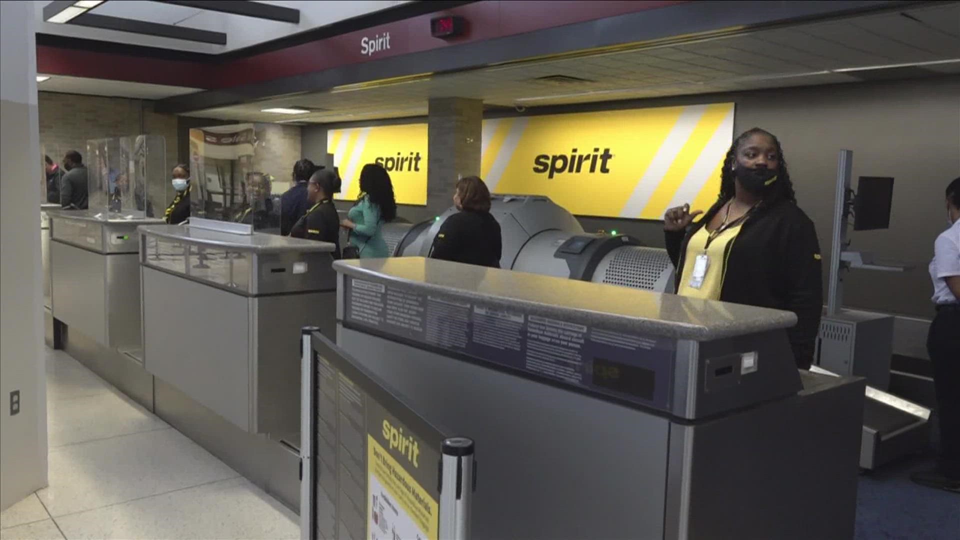 Spirit's first flight to Memphis landed around 9 a.m. Wednesday from Orlando, one of two cities the budget airline is serving from the Bluff City.