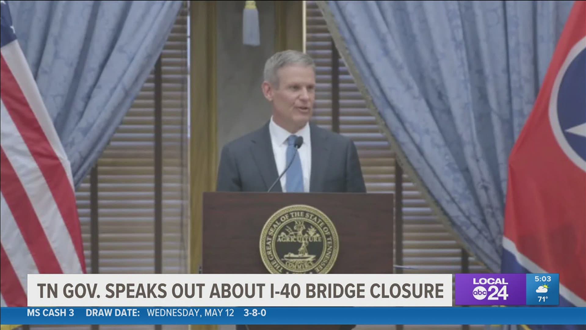 Tennessee and Arkansas's governors, as well as Mid-South lawmakers and Memphis' mayor, are reacting to the shutdown of the bridge and what it means for the area.