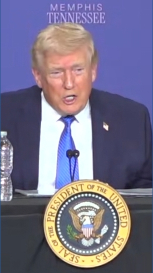 President Donald Trump visits Memphis to celebrate task force ...