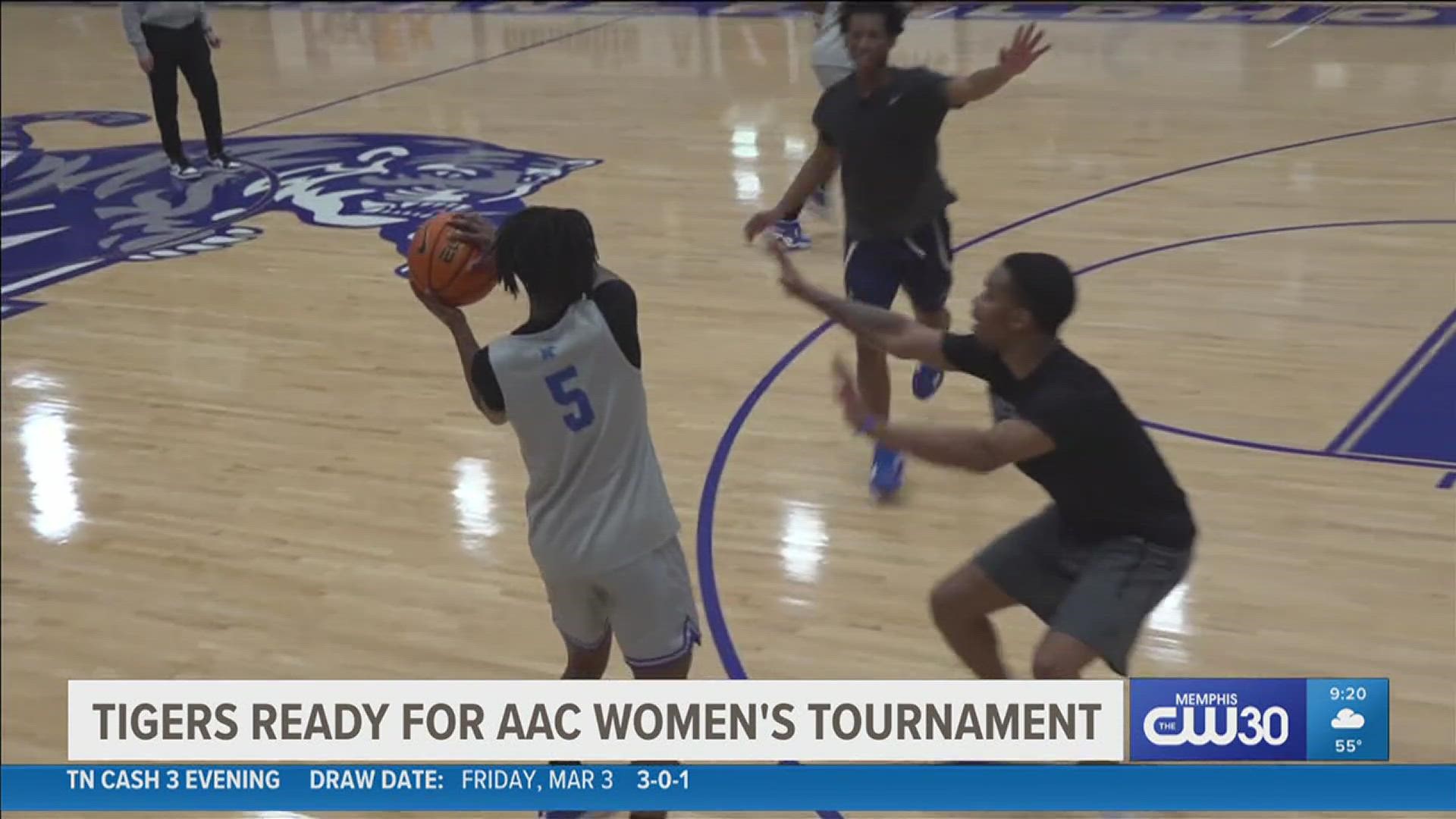 Tigers' head coach Katrina Merriweather shares expectations for her team heading into the AAC Women's Tournament on Tuesday.