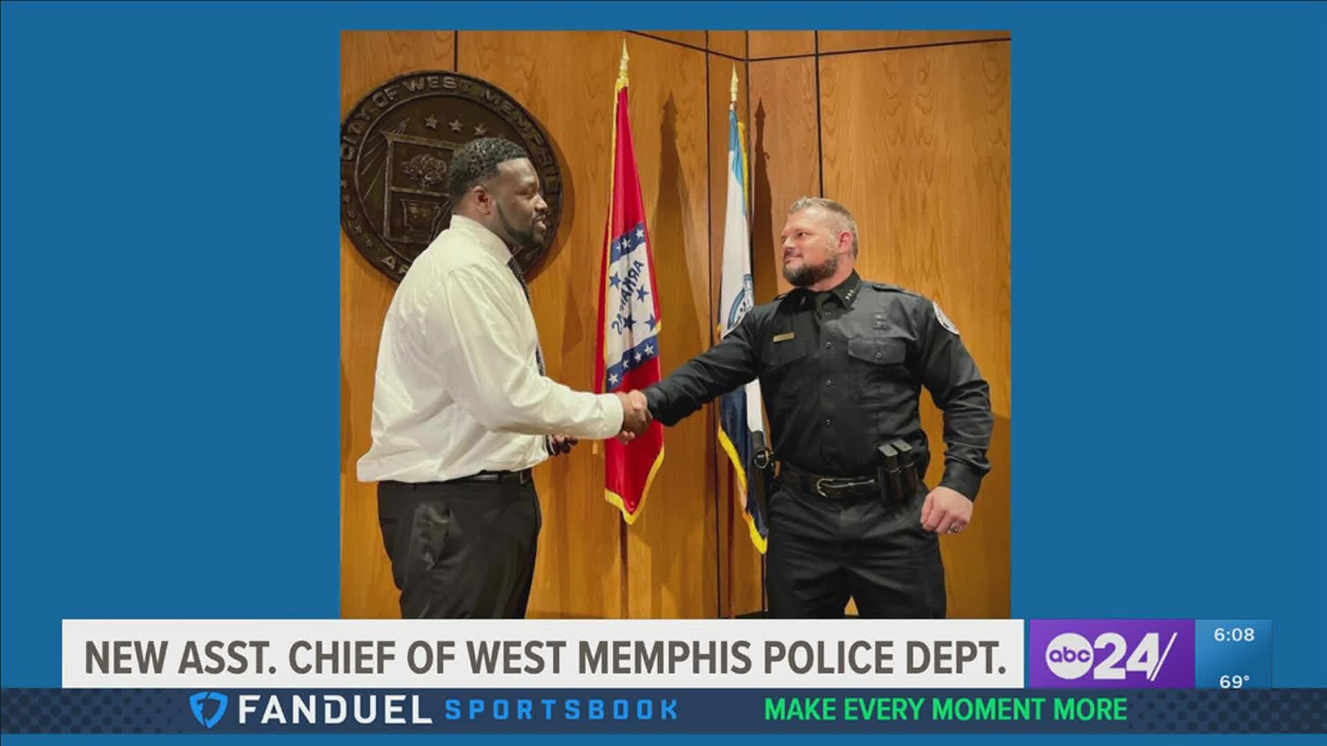 Bradley started off as a patrolman in 2004 and was promoted Tuesday to Assistant Police Chief for the West Memphis Police Department.