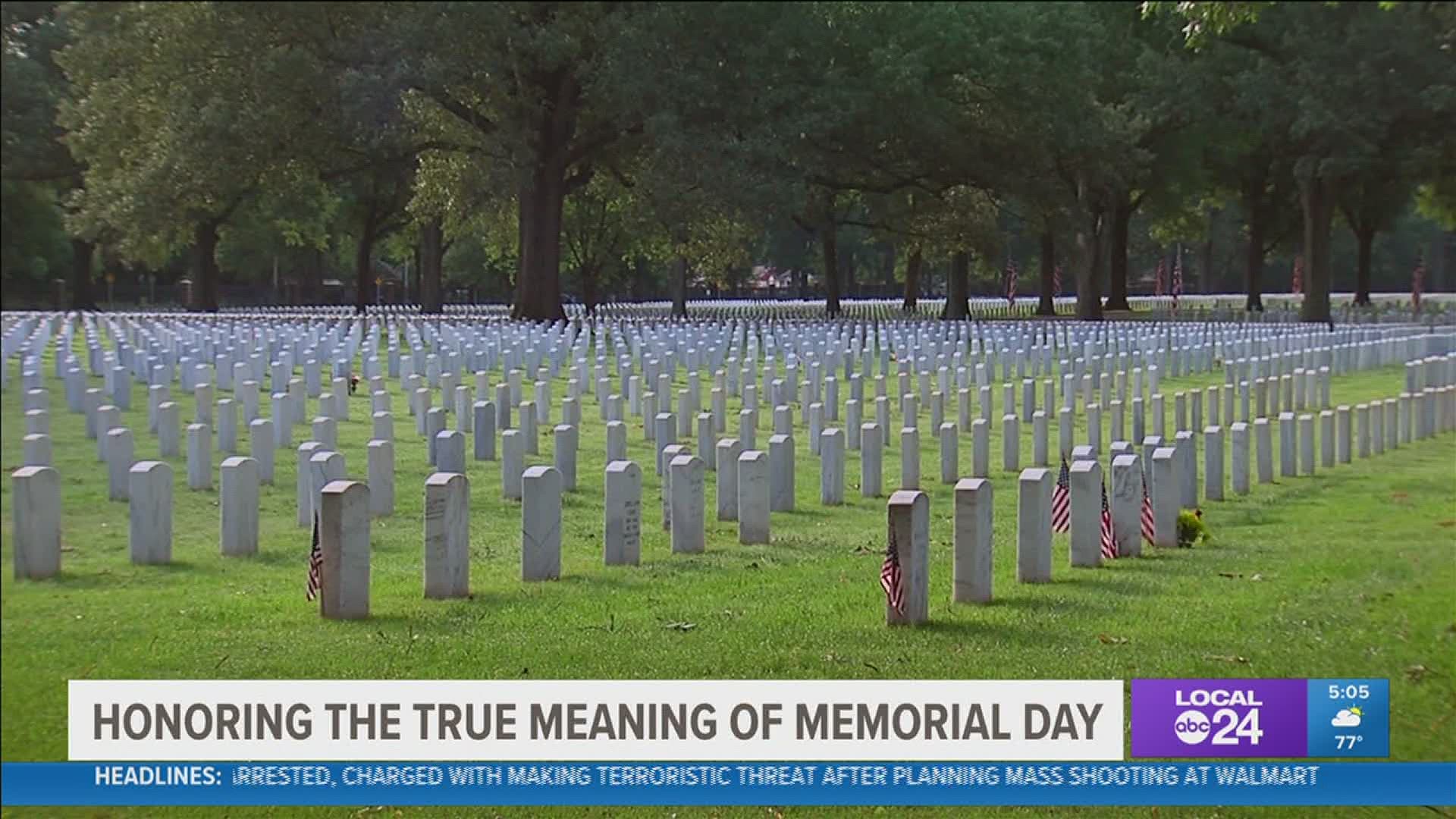 The Memphis National Cemetery honored Memorial Day Monday, but the annual event had some changes due to the pandemic.