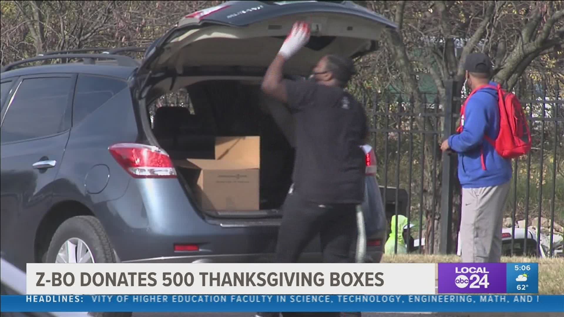 Zach Randolph donated Thanksgiving meals to 500 families in downtown and midtown Memphis.