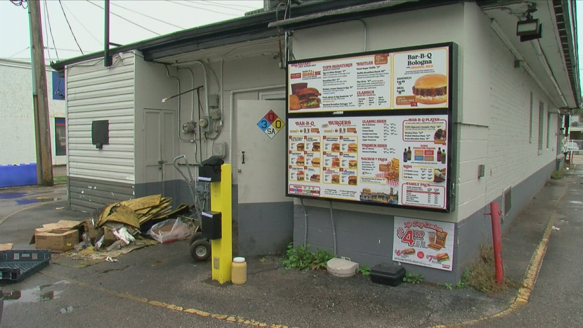 This is the second Tops Bar-B-Q forced to close due to fire in less than a month.