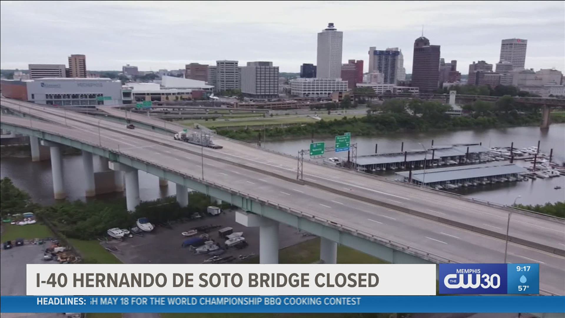 The bridge was shut down to all drivers Tuesday afternoon