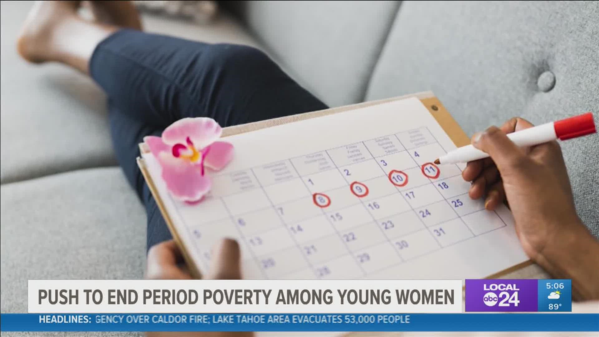 “One in five girls between the ages of 14 and 21 miss school because they don’t have what they need during their time of month,” said Betina Hunt.