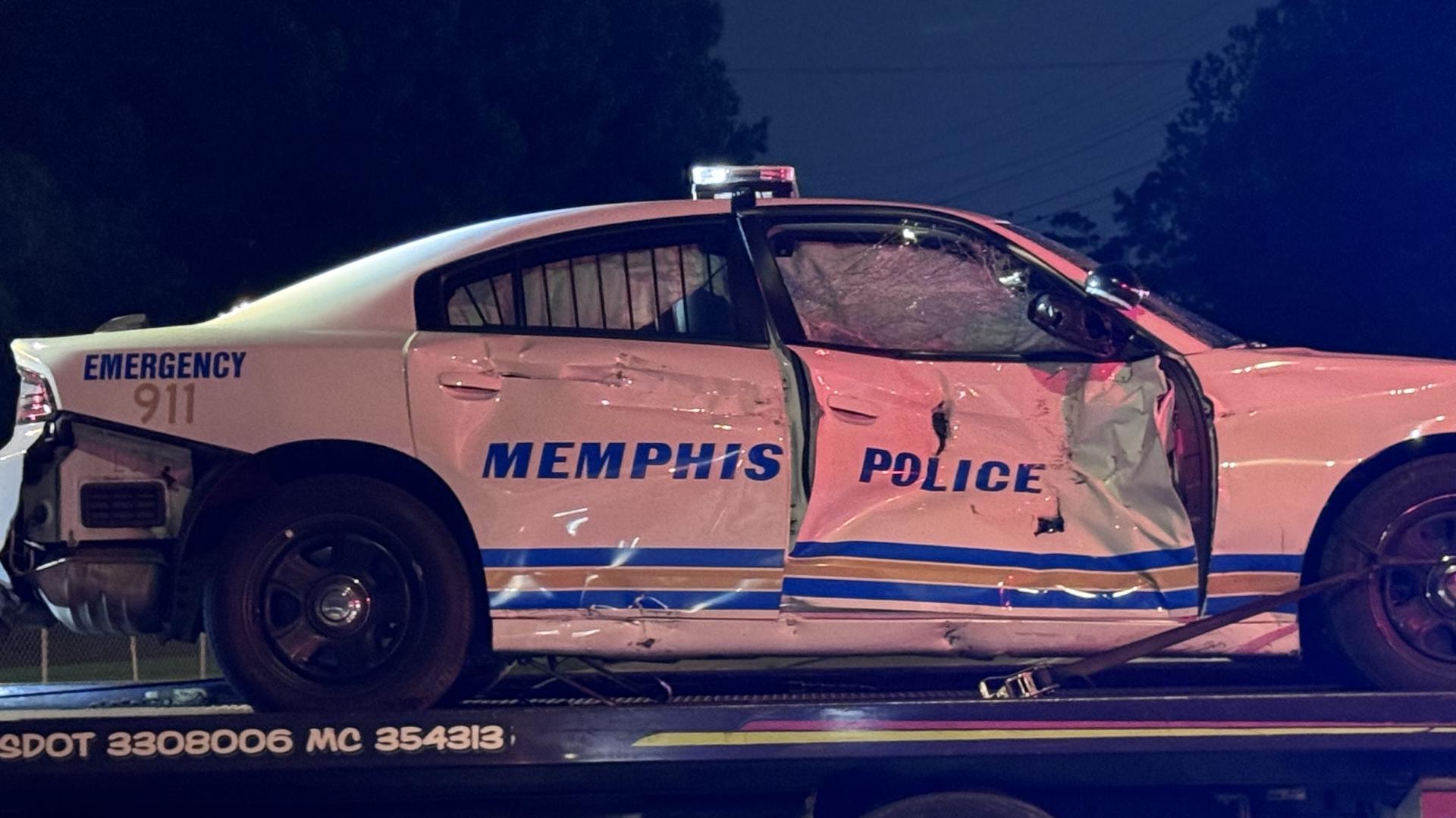 Train hits Memphis police car in Castalia Heights | localmemphis.com