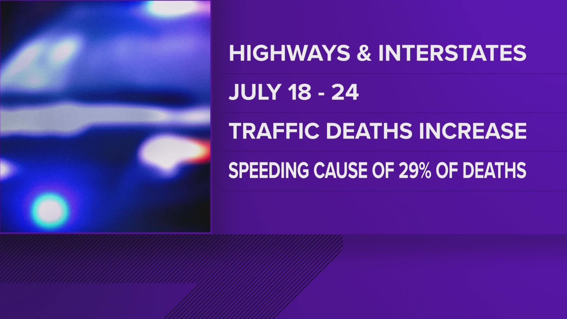 Operation Southern Slow Down will last from July 18 to 24, and THSO said drivers should drive responsibly, or be met with law enforcement.