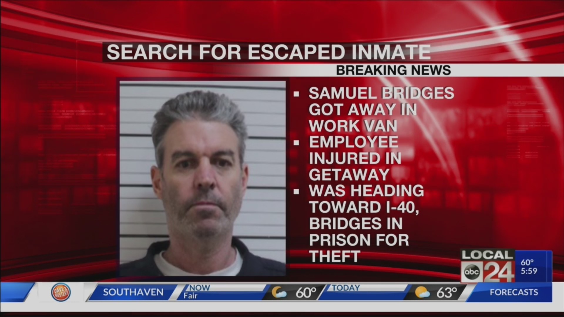 Search underway for Shelby County inmate who drove away in county van while on work detail