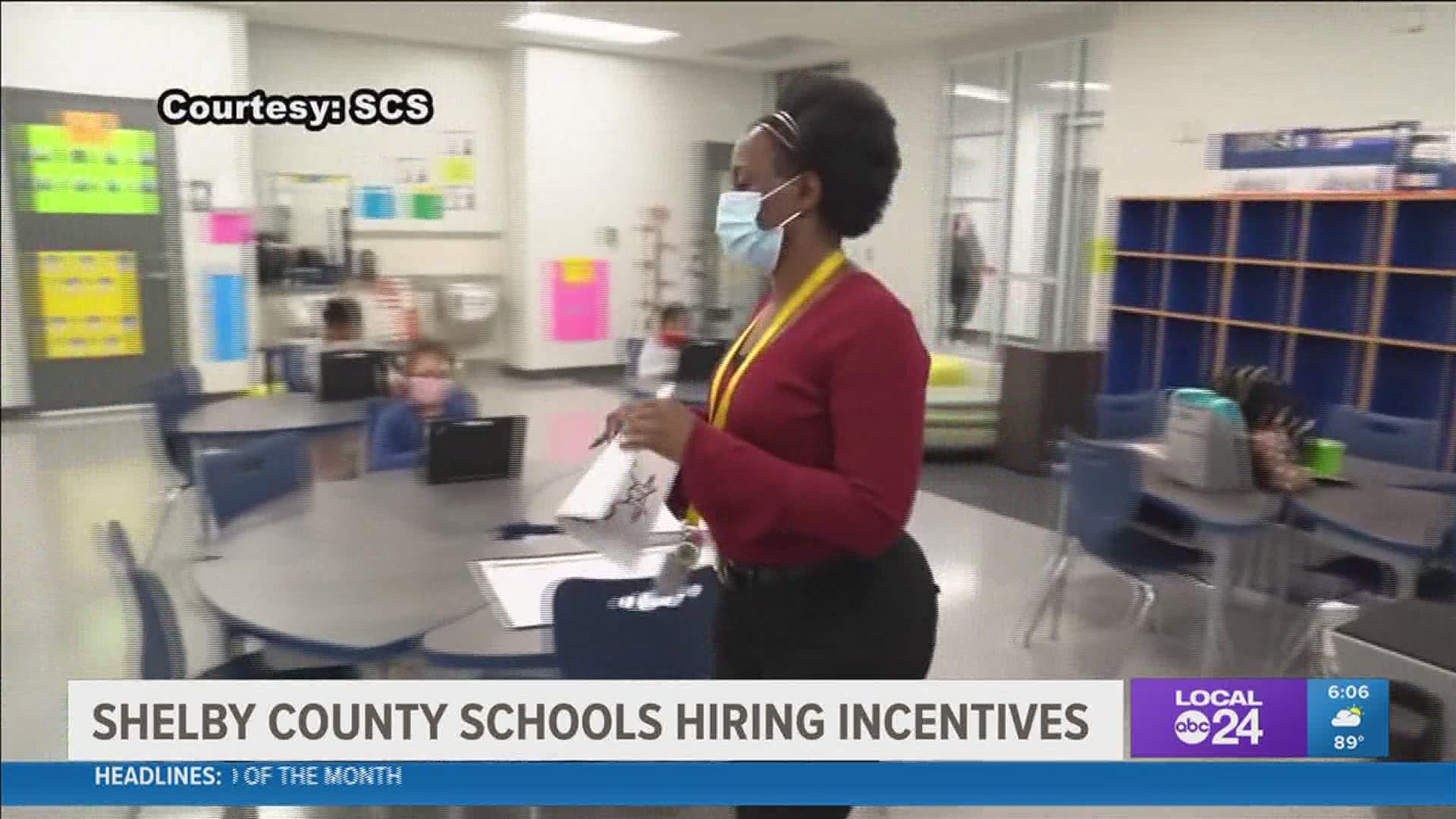 New full-time teachers can start making nearly $46,000 a year with up to a $7,500 sign-on bonus. The cap salary is a little more than $84,000.