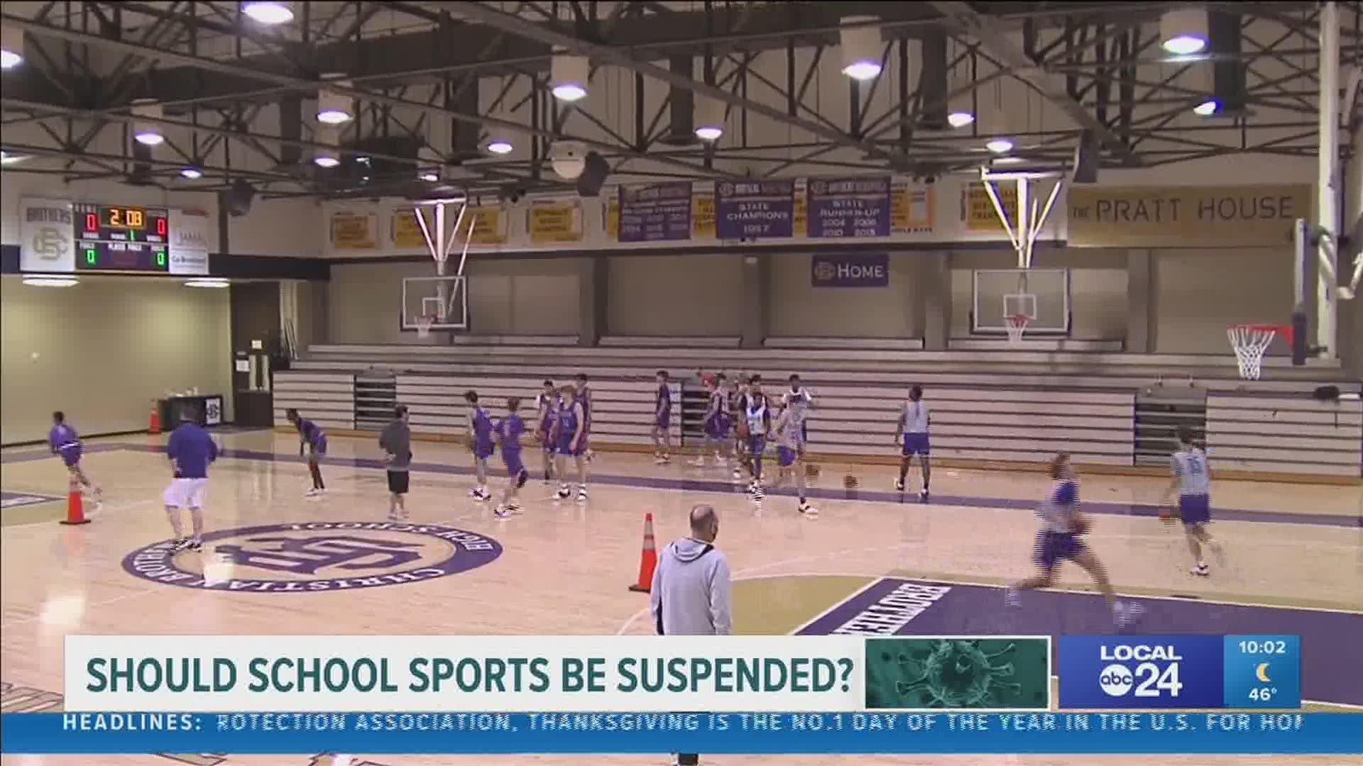 The Shelby County Health Department announced a recommendation last Friday for schools to suspend all close contact sports.