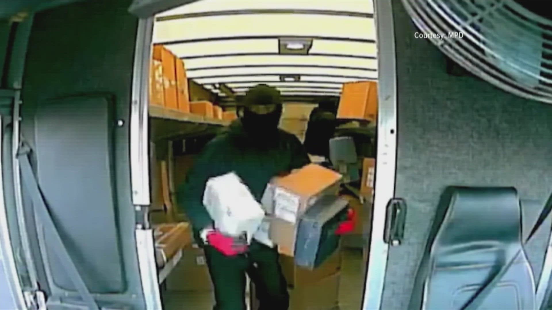 Packages were stolen from a FedEx truck and two UPS trucks within hours on Tuesday, Jan. 2.