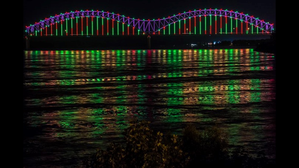 Hernando de Soto Bridge to glow red and green Friday night - Vimarsana News