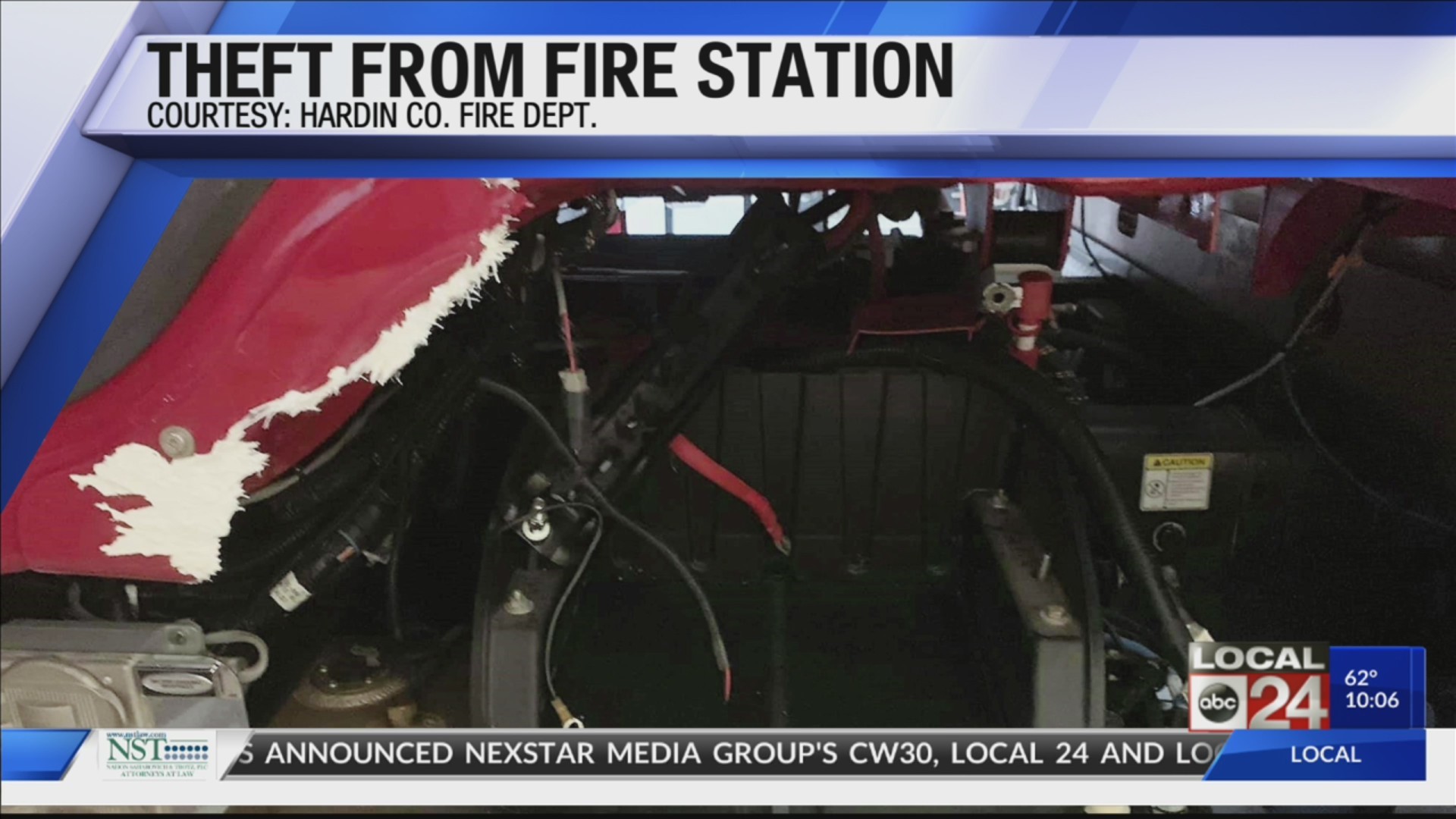 Hardin County Fire Truck Targeted By Thieves