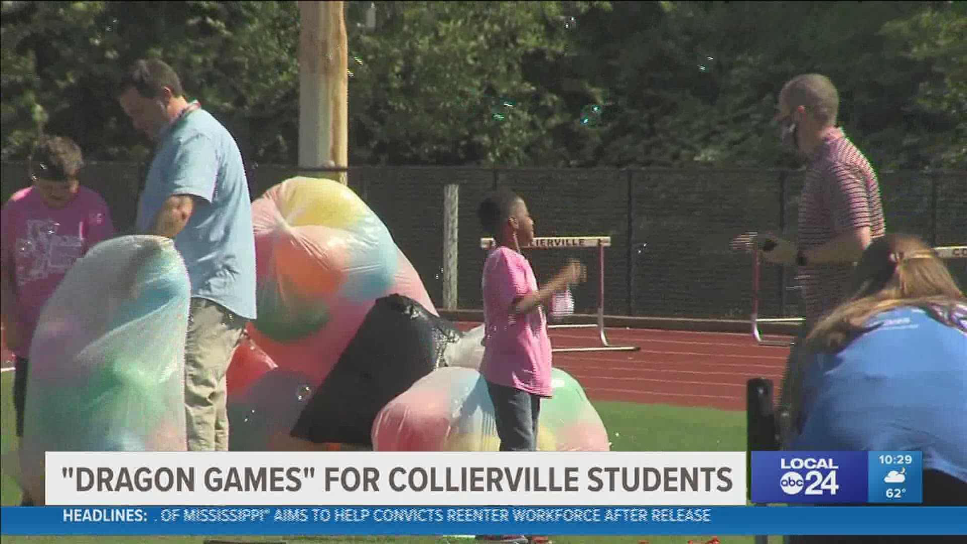 Special education students at Collierville and Crosswind Elementary Schools had a COVID-friendly field day to play and let loose.