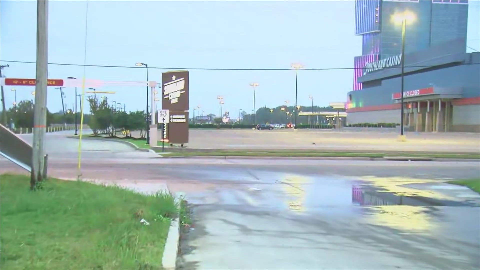 The incident happened in the casino's parking lot early Friday morning.