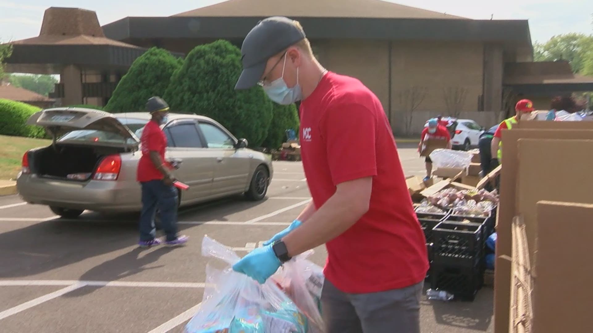 Church organizers say they will continue to serve food throughout the month of April.