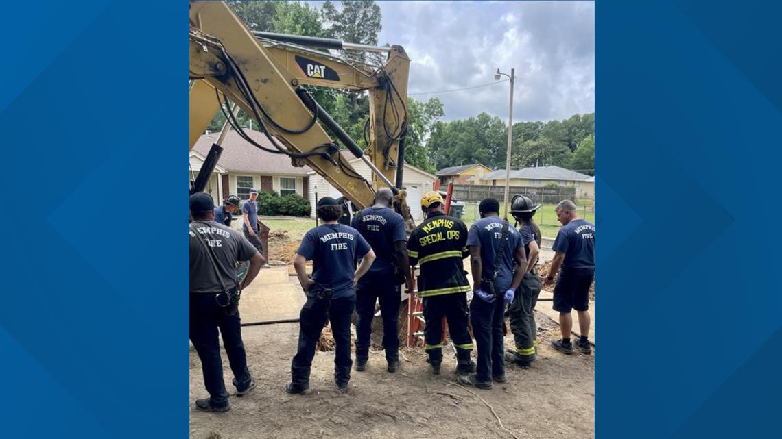 Memphis Fire rescues man trapped in trench collapse, buried 'up to