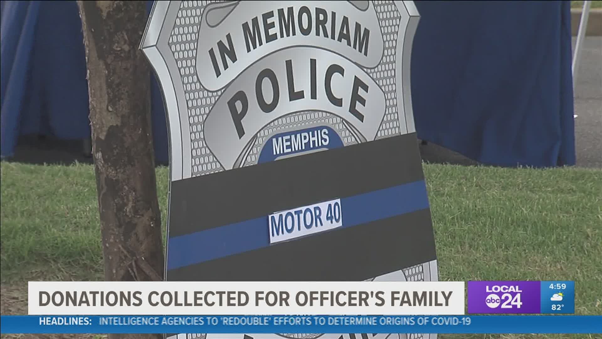 From t-shirts to a donation drive, fellow officers are raising money to help the fallen officer's family.