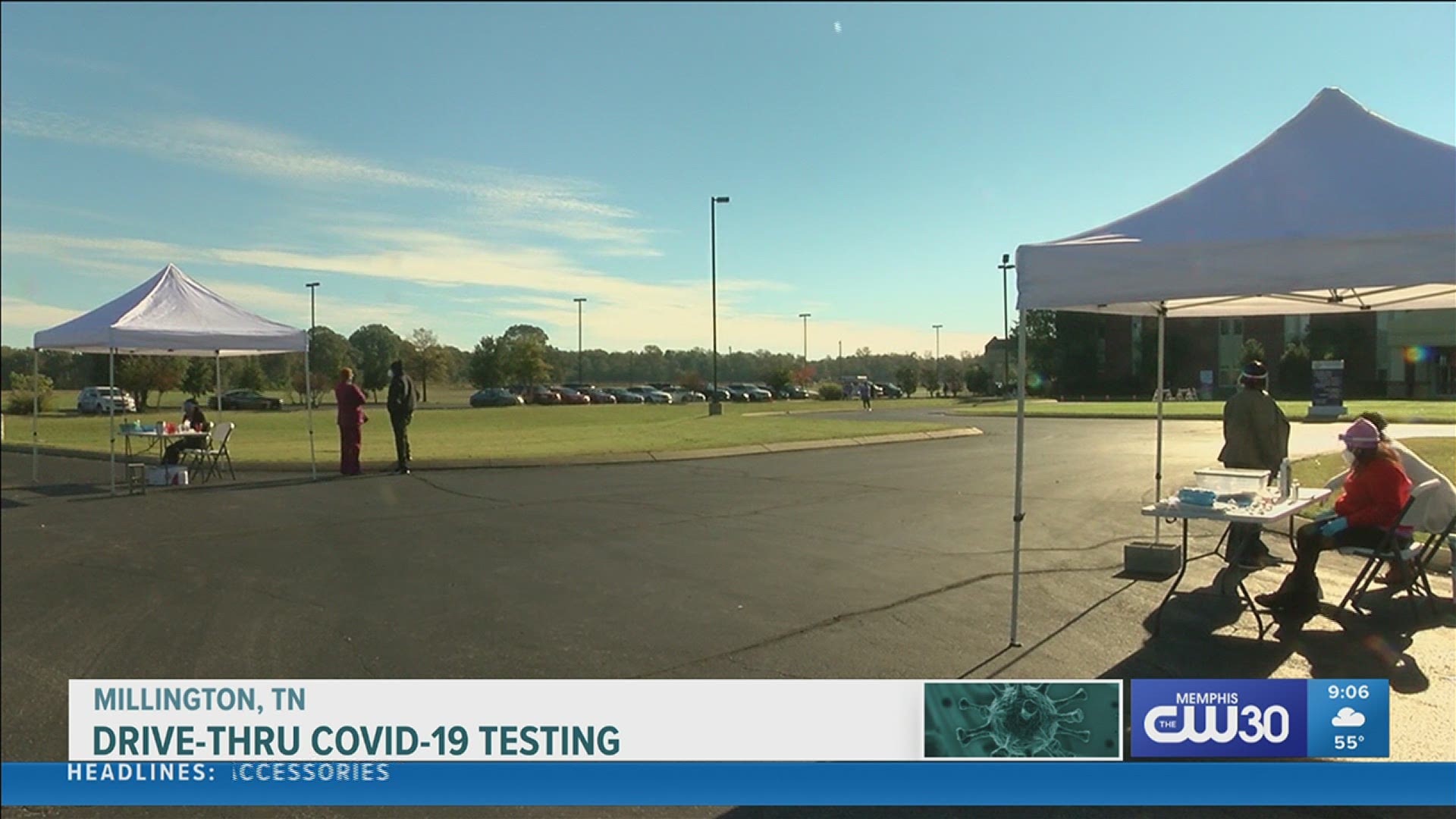 Testing took place in the parking lot of the Crosspoint Baptist Church off Highway 51 in Millington.