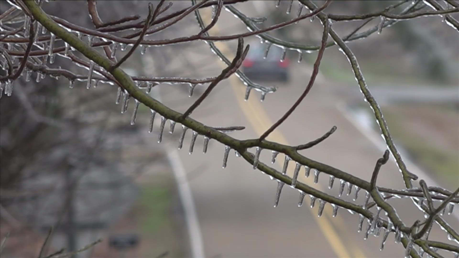 With rain and freezing conditions, road conditions were slick on Tuesday.