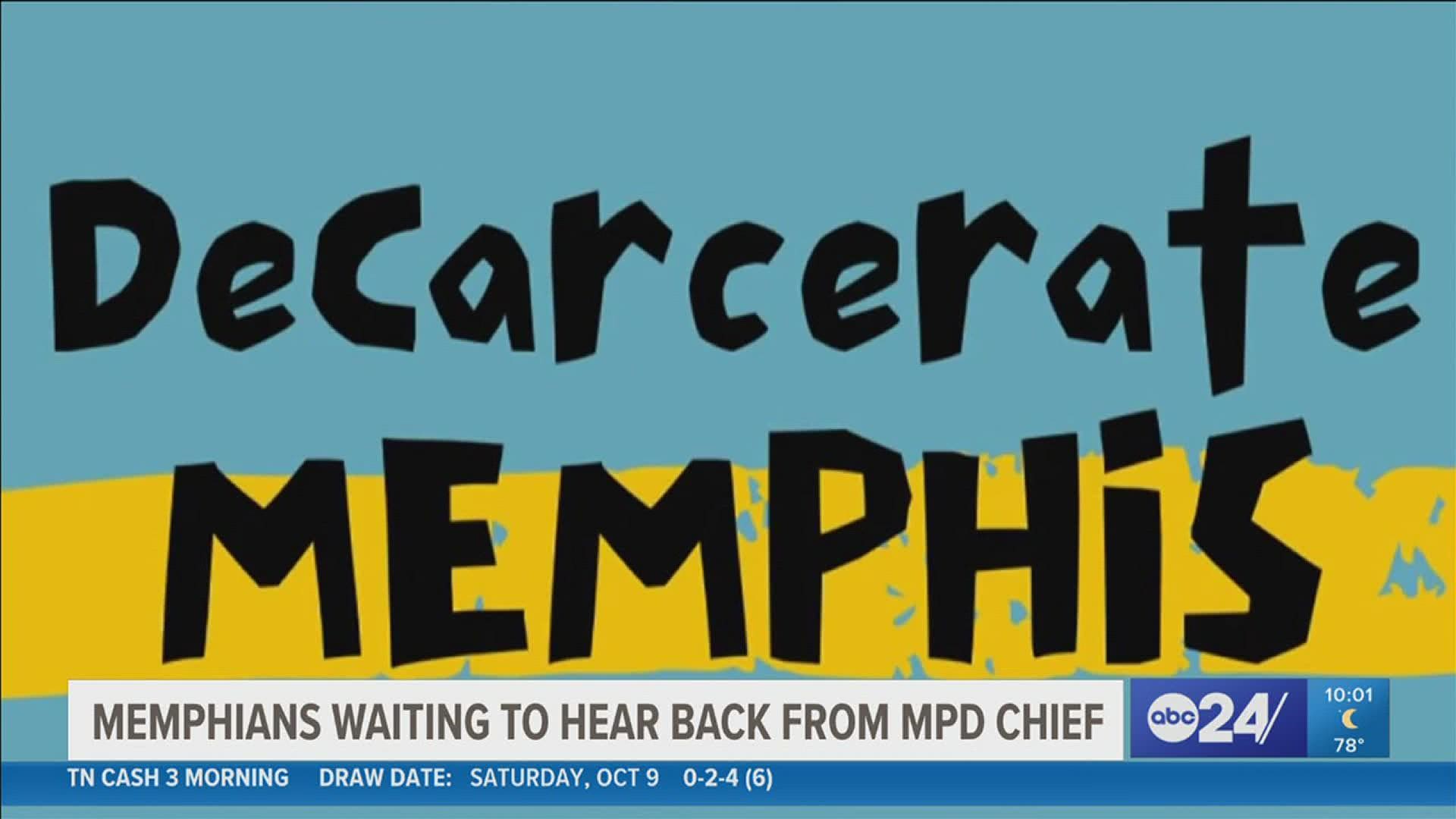 Decarcerate Memphis gave MPD, CJ Davis 100 days to meet 10 demands related to police reform.