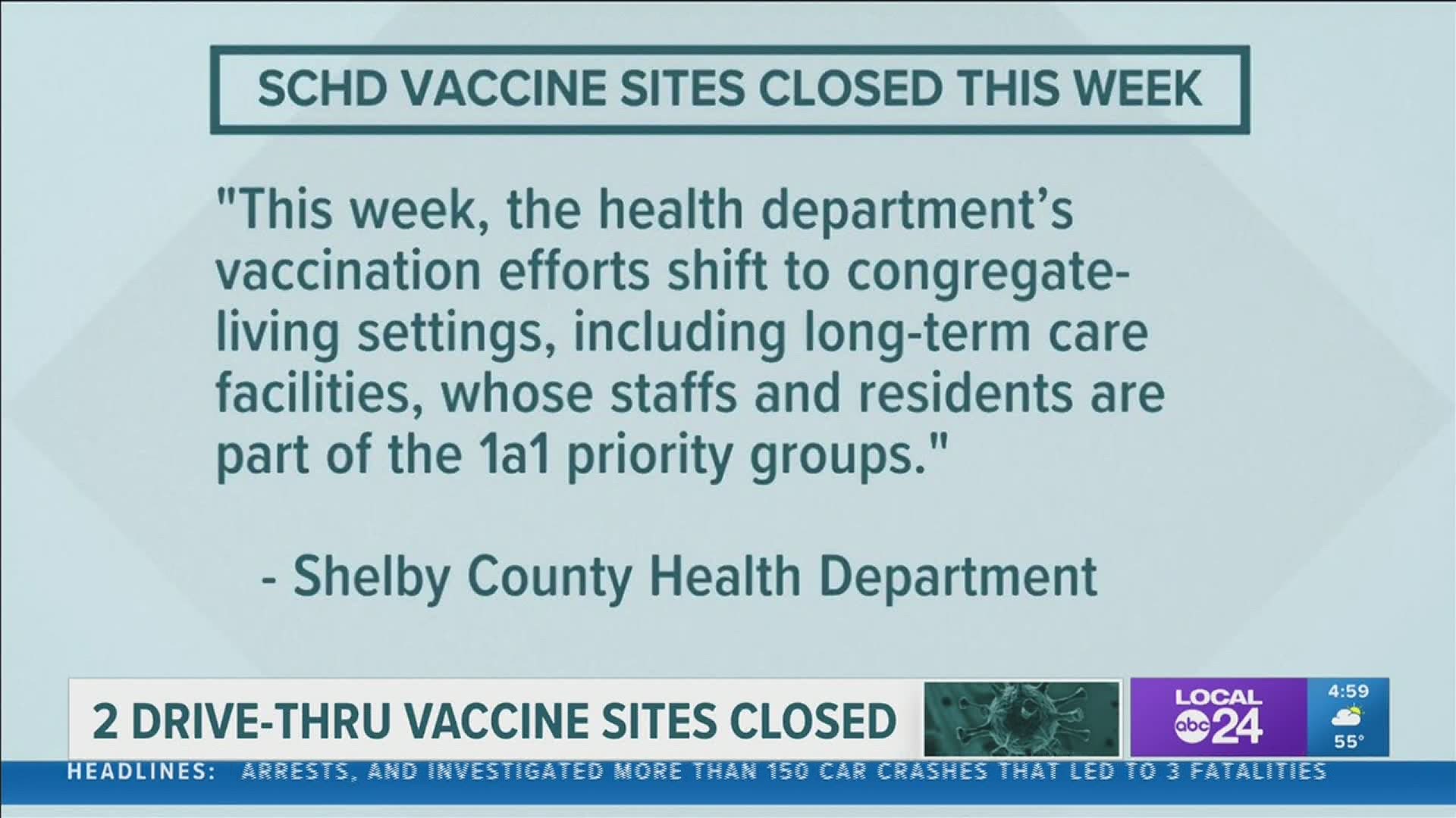 The Shelby County Health Department will focus on those in long-term care as frontline hospital workers prepare for second vaccine dose this week.