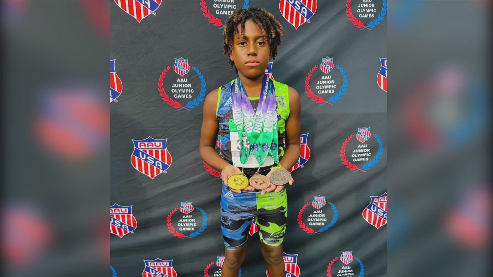 Memphian Logan Alsobrook 10-year-old 15-time All-American earned medals in three events including the 800-meter dash.