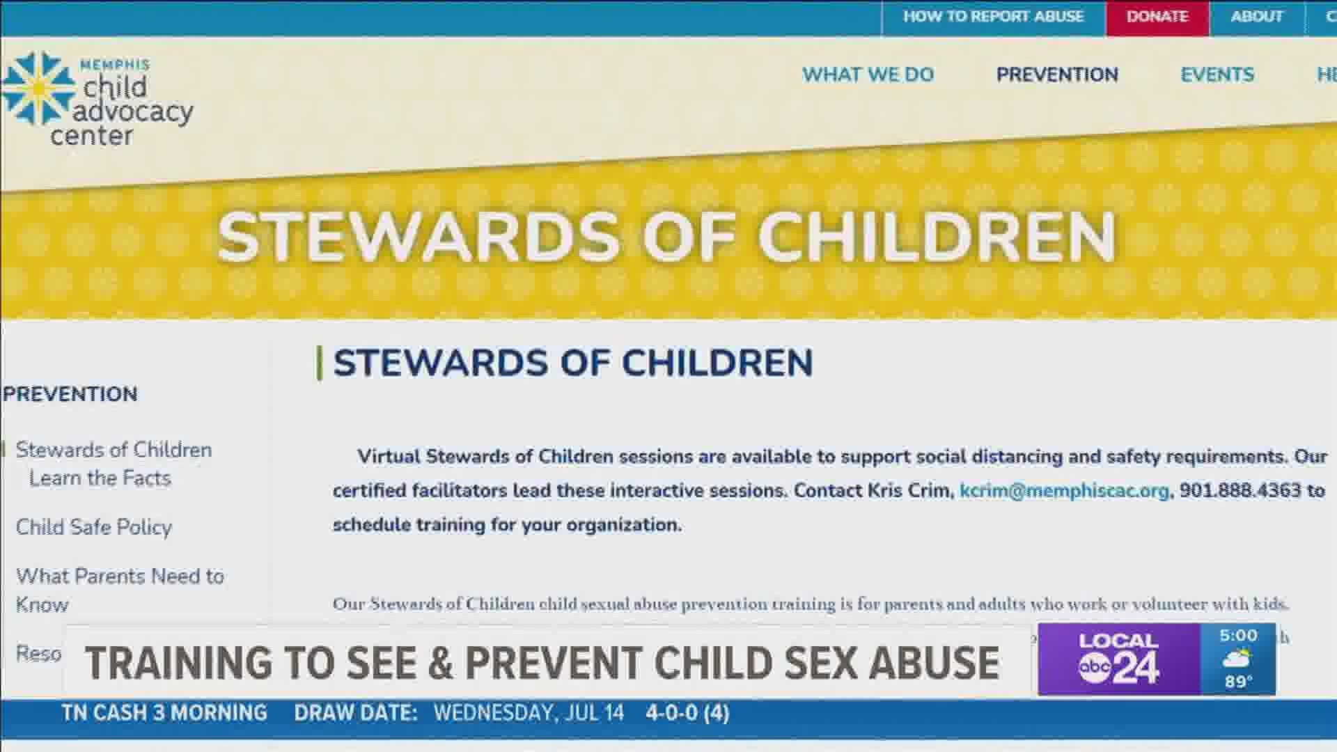 The 'Stewards of Children' course is also recommended for those leading youth-based organizations, with reminders of specific child protection recommendations.