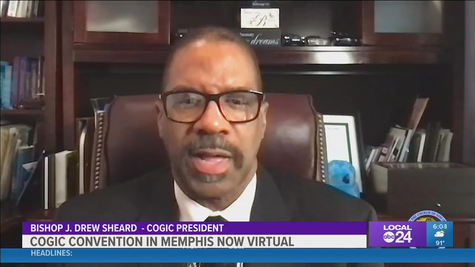 COGIC said the move from in-person to virtual was due to COVID-19, and they are discouraging people from traveling to Memphis.