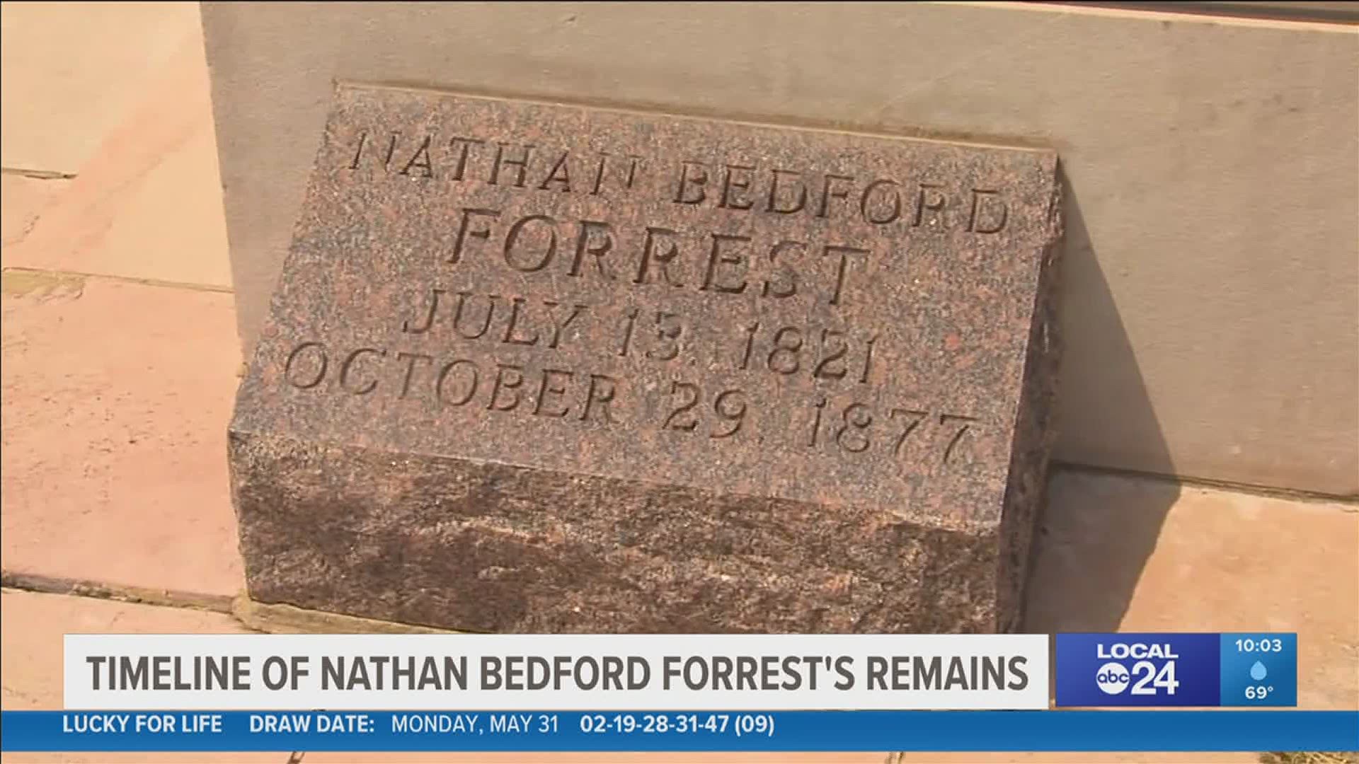 A history professor said the removal of Nathan Bedford Forrest's remains was brought on by a movement that questioned whether Confederate monuments ought to remain.