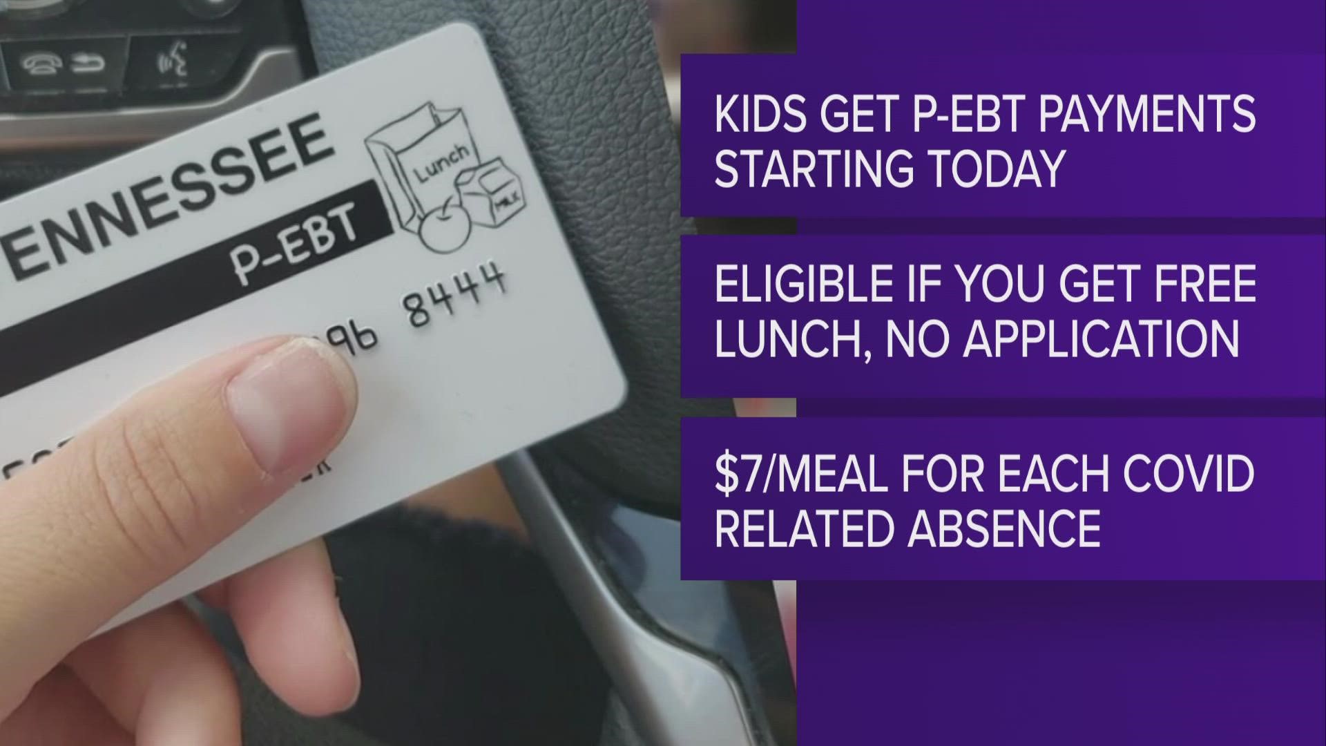This round of benefits is only for students who get free lunch and were out sick because of COVID-19 or because their school closed for at least five straight days.