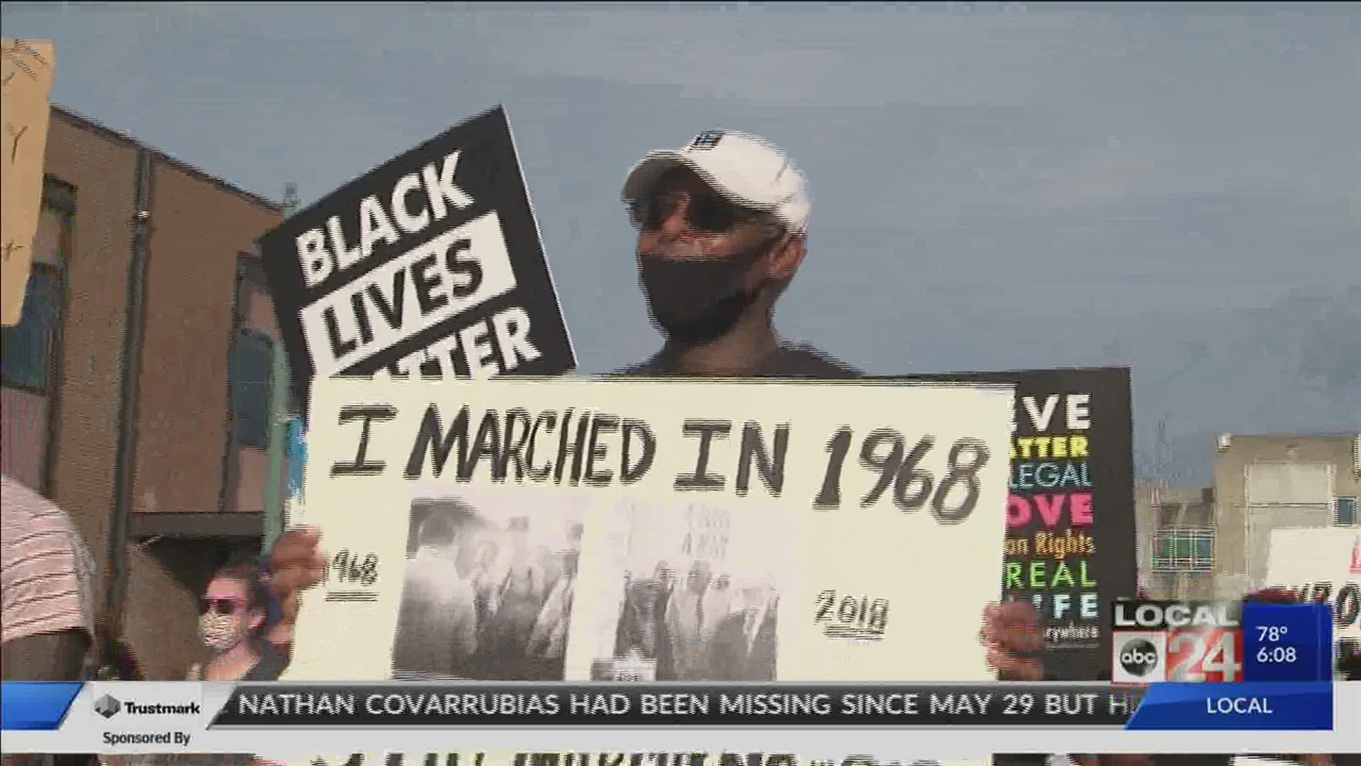 Joe Calhoun marched in the sanitation workers strike in Memphis in 1968 and protest marches of 2020