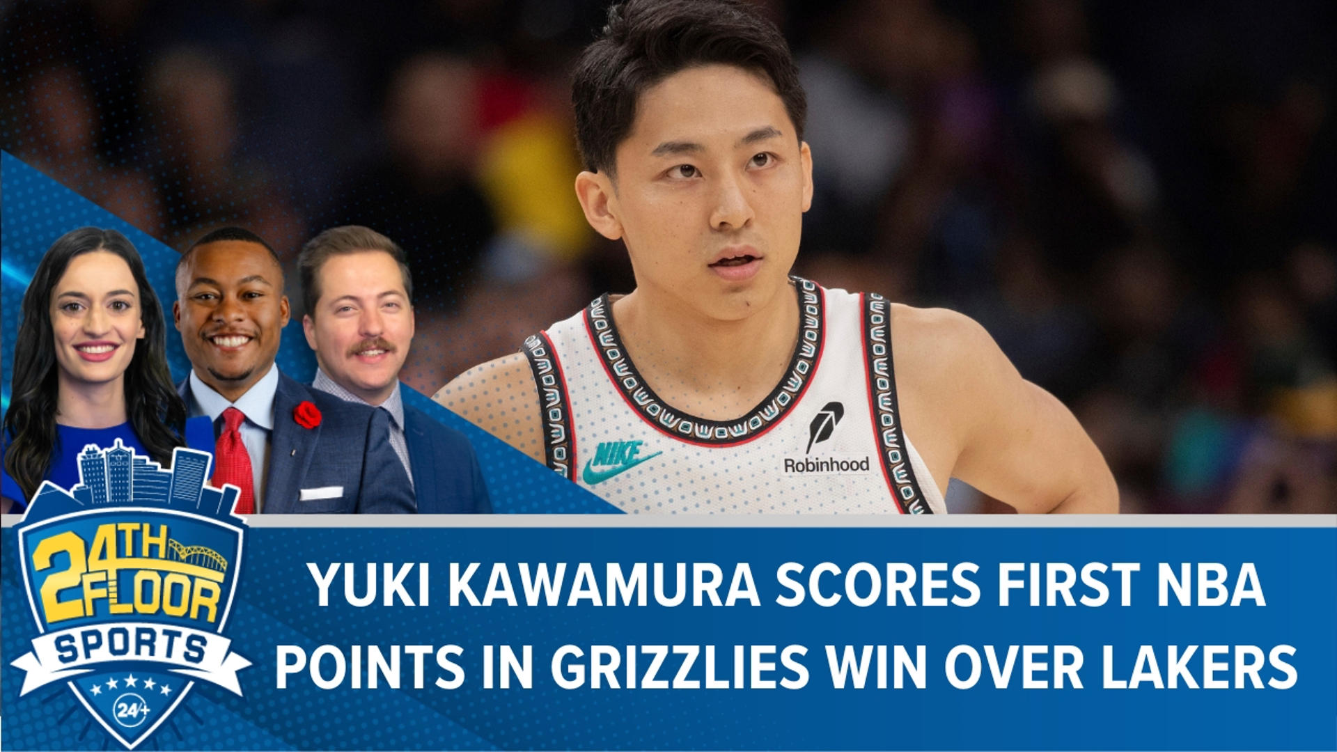 Yuki Kawamura scored two points from the free throw line in the Grizzlies 131-114 win over the Lakers