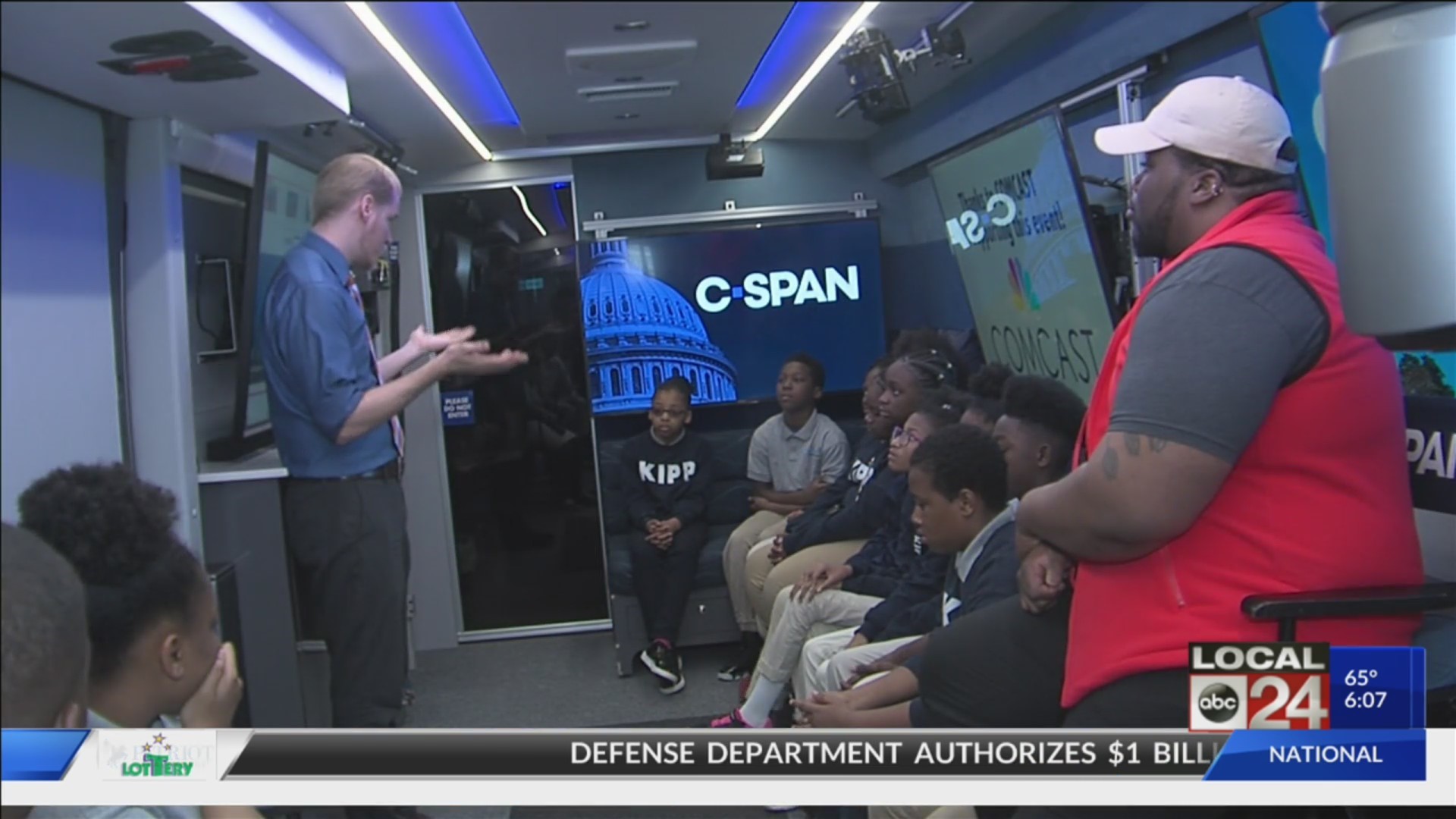 C-SPAN's Interactive Bus Makes Stop At Local Middle School