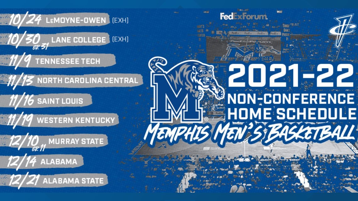 Memphis Football Schedule 2022 Memphis Tigers: 2021 Basketball Non-Conference Home Schedule |  Localmemphis.com