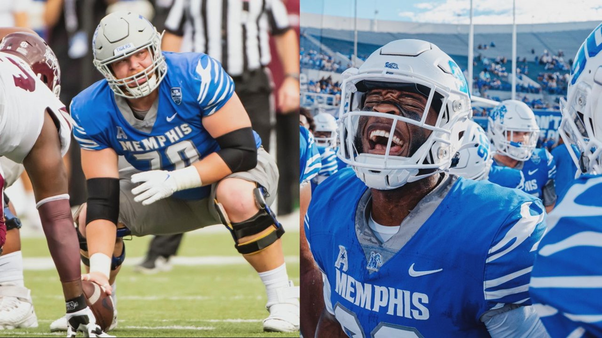 Friday will be the last time defensive end Jaylon Allen and center Jacob Likes wear Memphis across their chest and take the field.