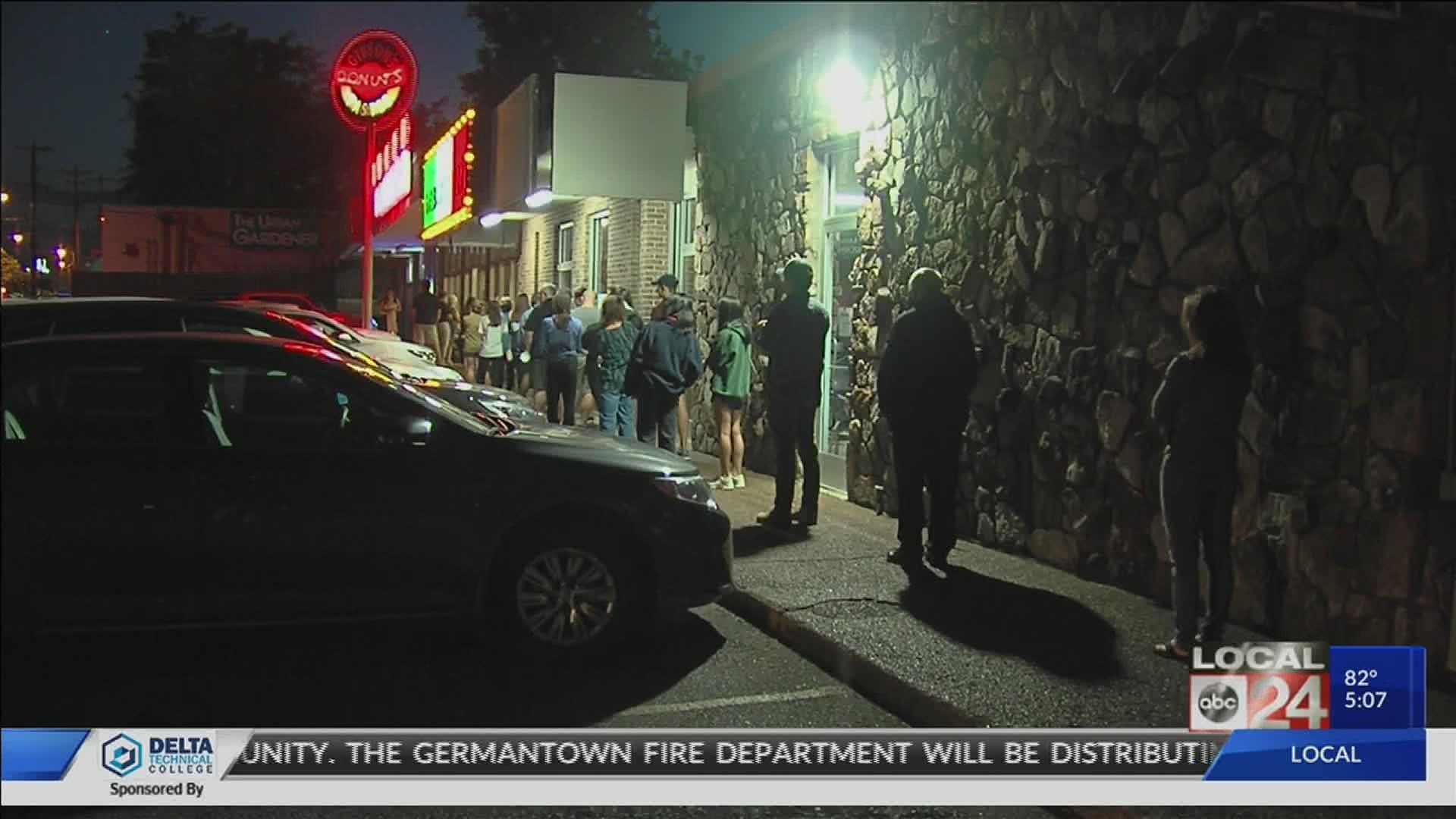 For the first time in eight weeks, well-known Gibson's Donuts is open