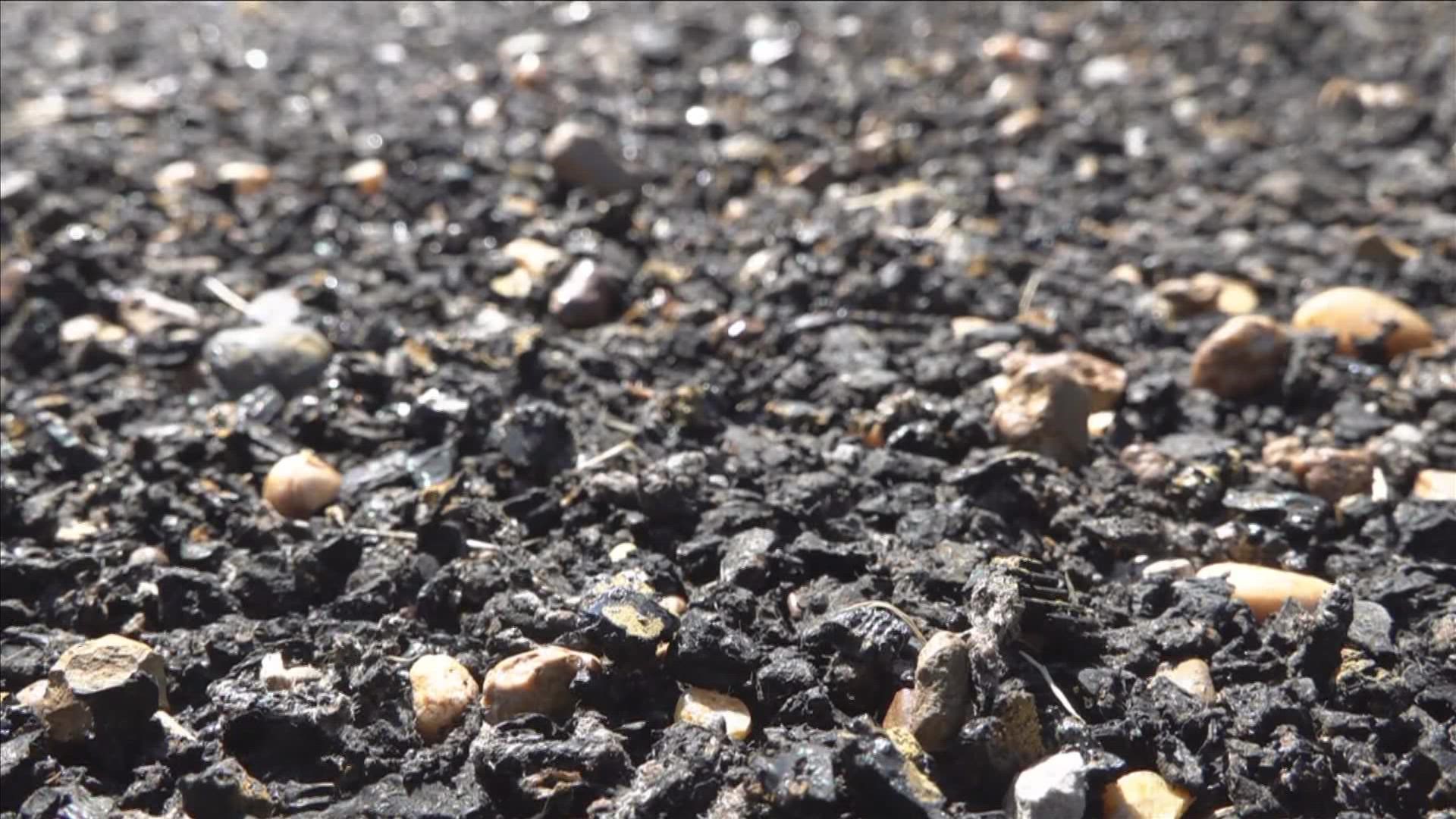 The trail is more than 2.5 miles long and made from rubber crumbs made from old tires. Officials said it is one of the longest rubber-bearing trails in the U.S.
