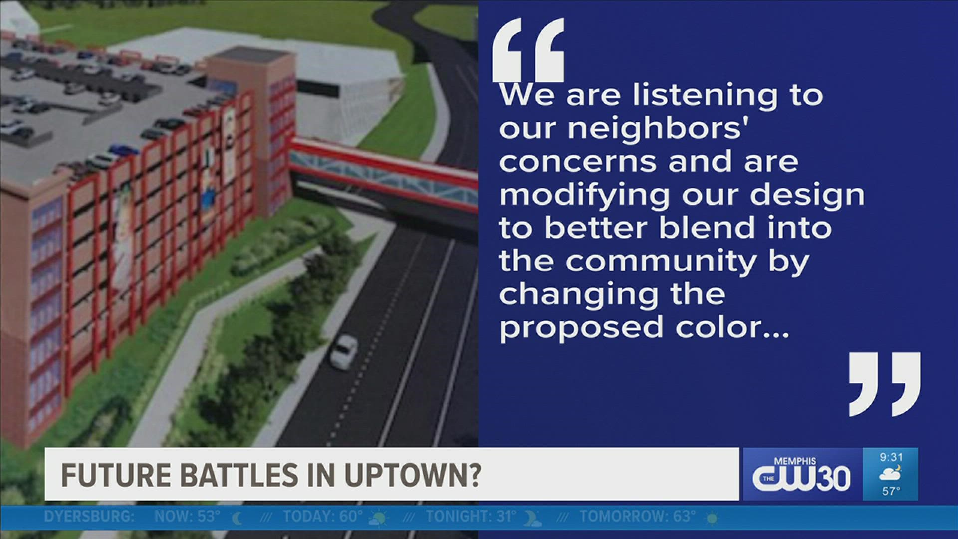 St. Jude Children's Research Hospital is facing some opposition to its plan to build a seven-story parking garage as part of the $11 billion expansion.